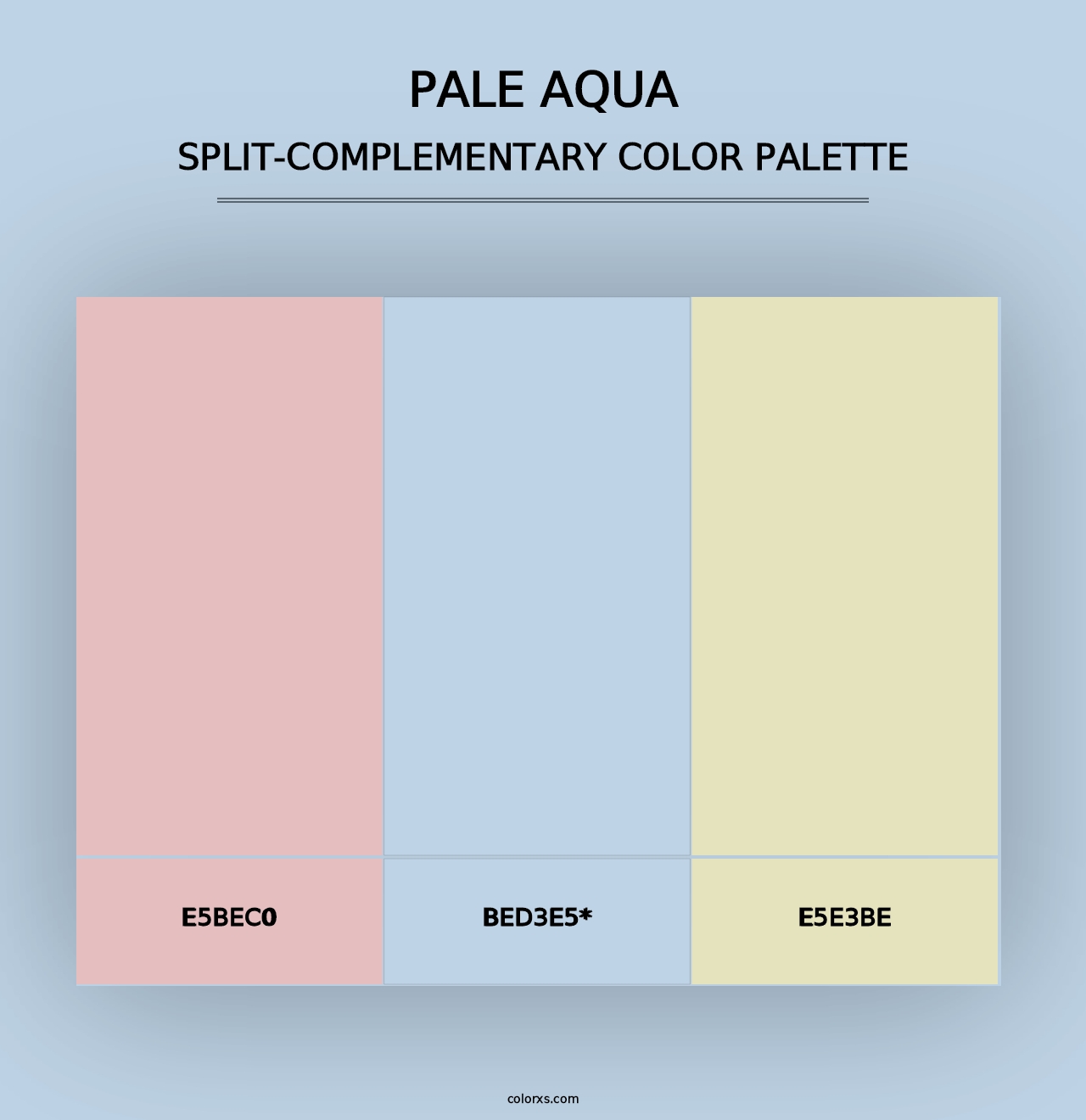 Pale Aqua - Split-Complementary Color Palette