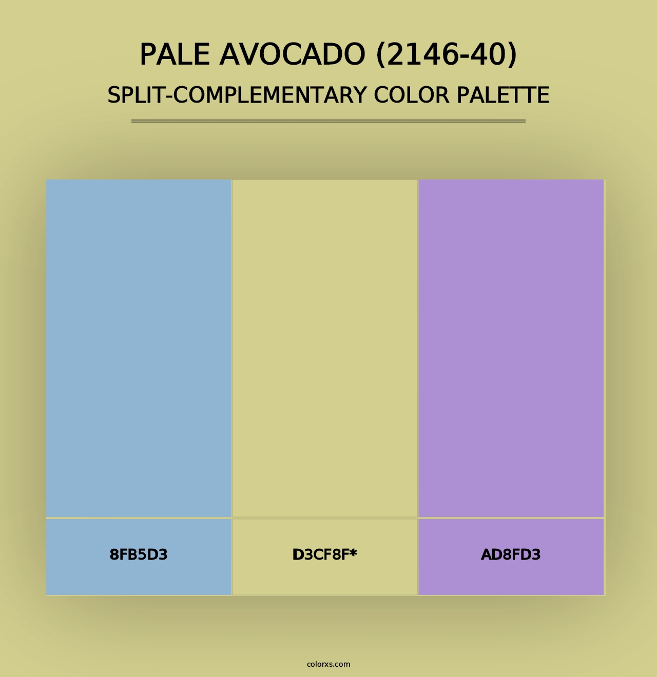 Pale Avocado (2146-40) - Split-Complementary Color Palette