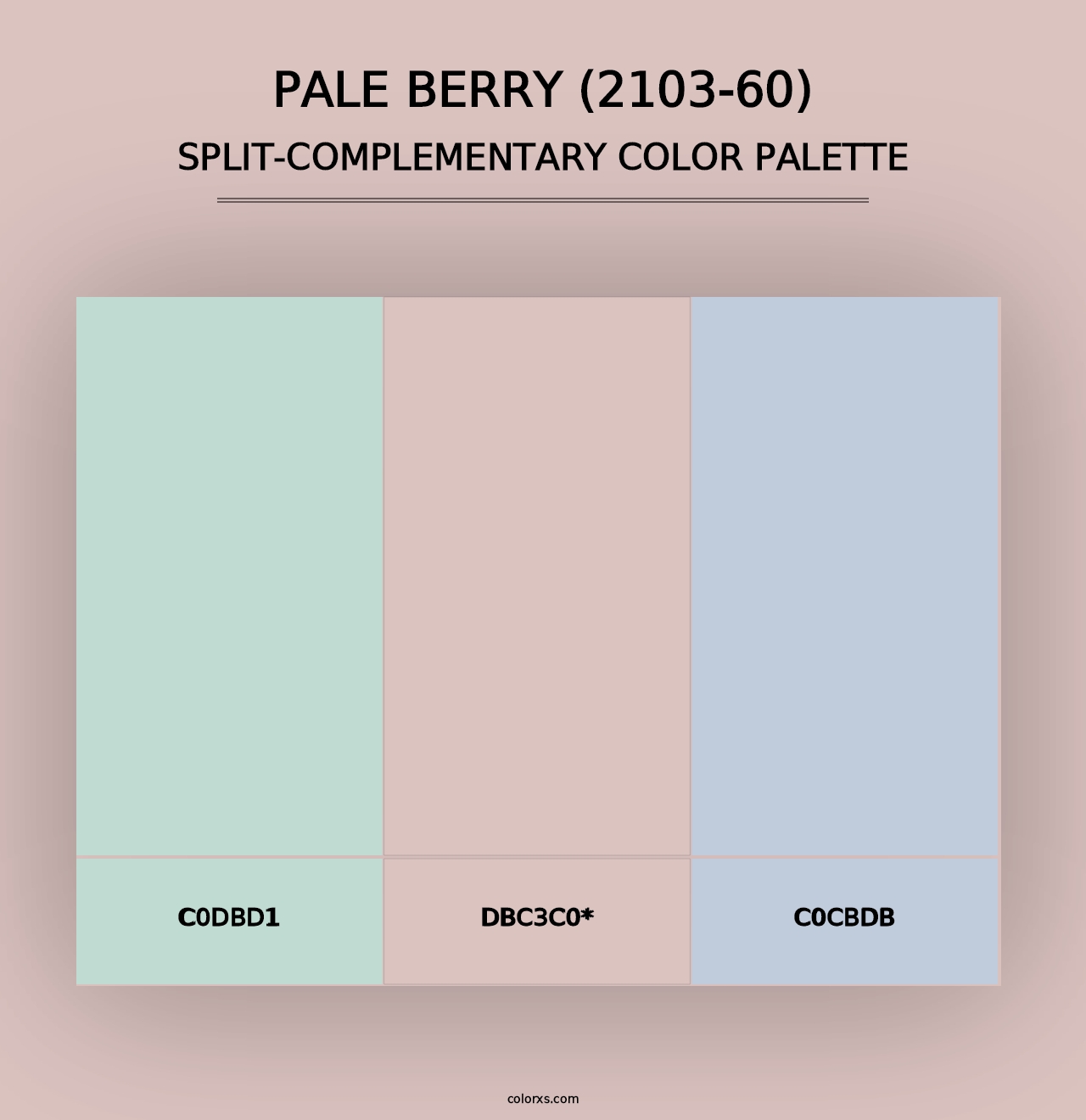 Pale Berry (2103-60) - Split-Complementary Color Palette