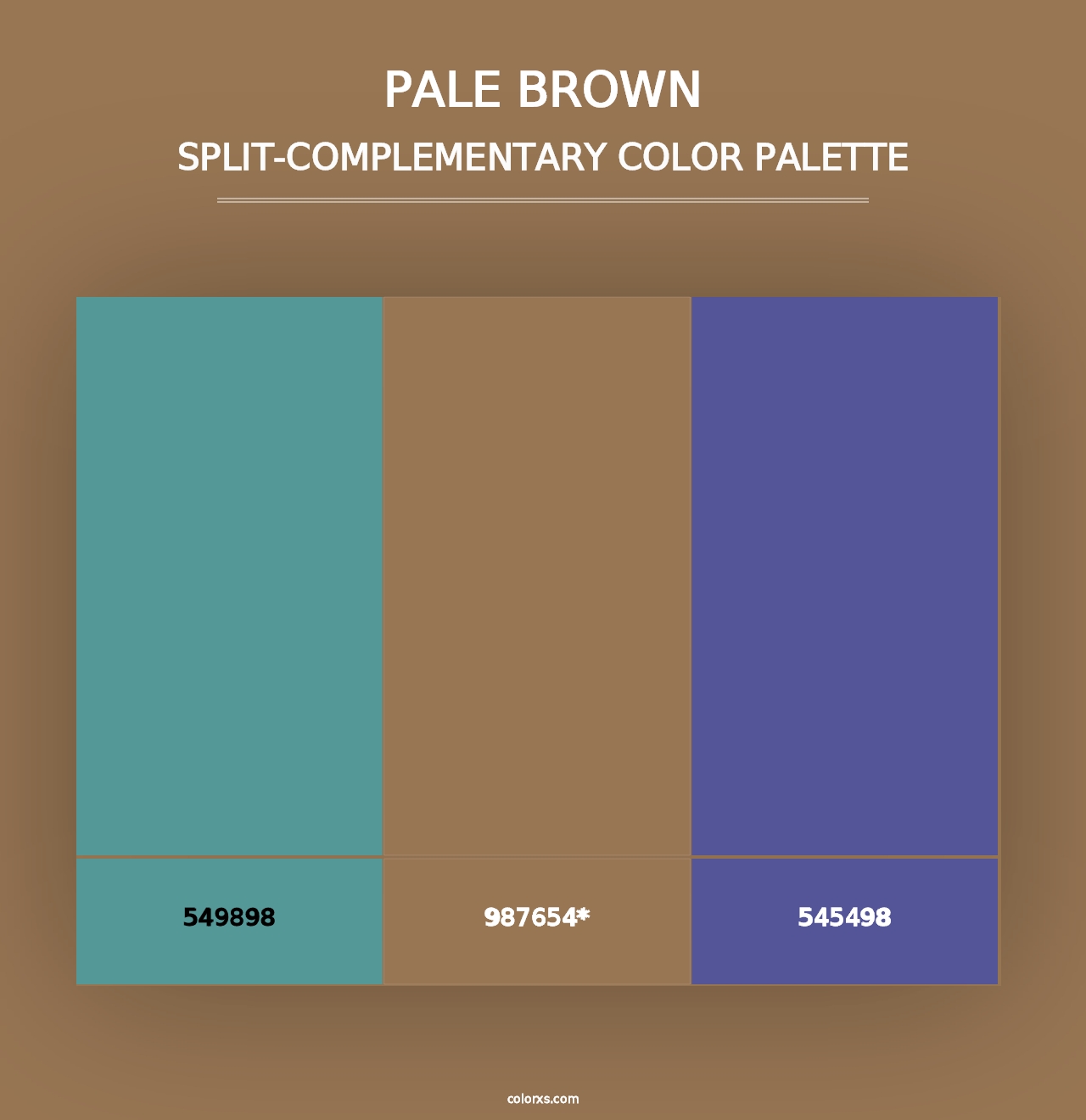 Pale Brown - Split-Complementary Color Palette