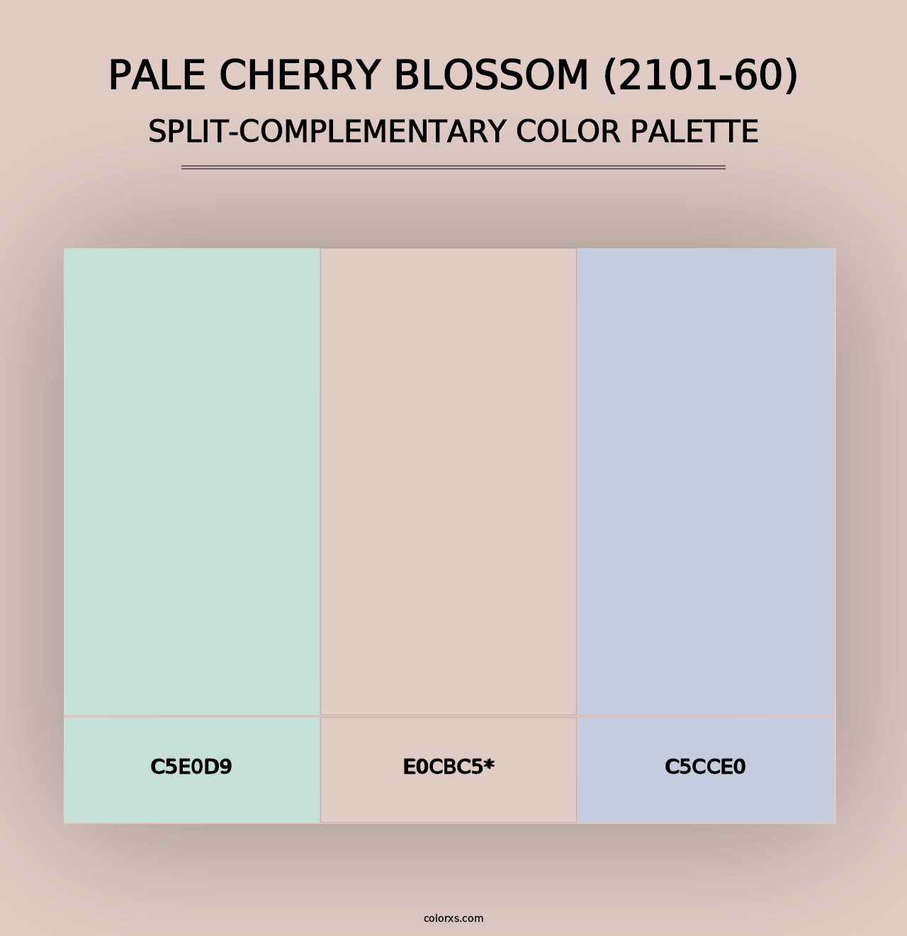 Pale Cherry Blossom (2101-60) - Split-Complementary Color Palette