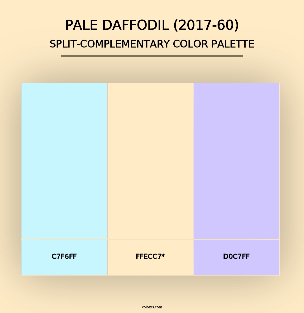 Pale Daffodil (2017-60) - Split-Complementary Color Palette