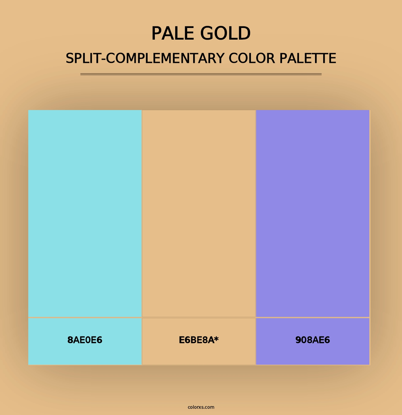 Pale Gold - Split-Complementary Color Palette