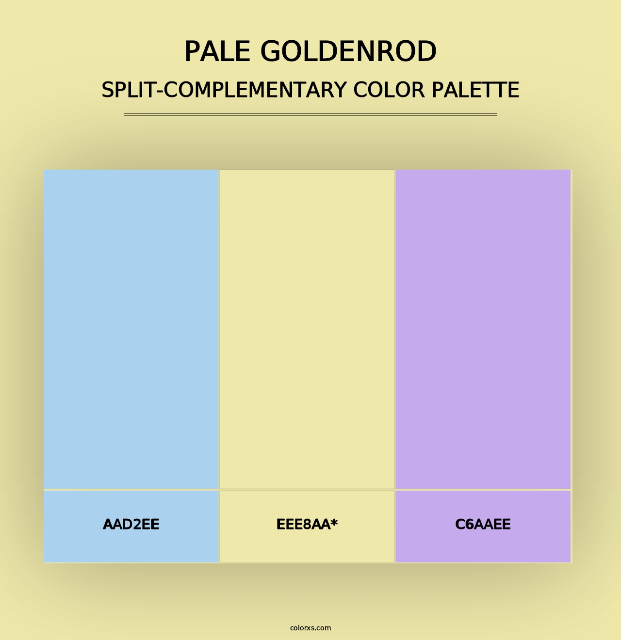 Pale Goldenrod - Split-Complementary Color Palette