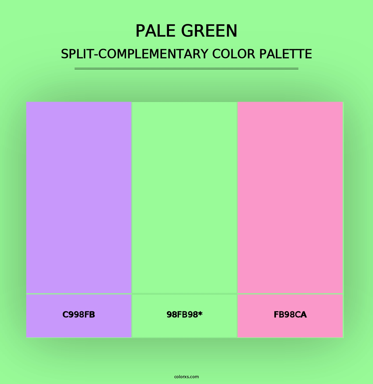 Pale Green - Split-Complementary Color Palette