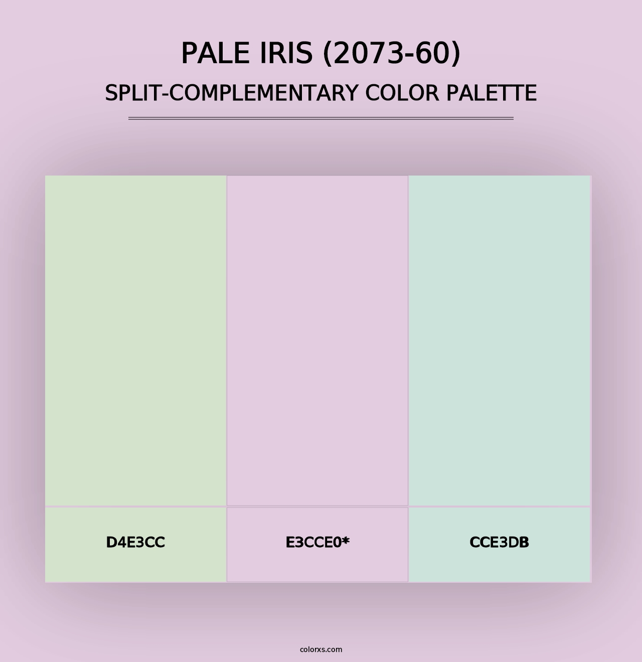 Pale Iris (2073-60) - Split-Complementary Color Palette