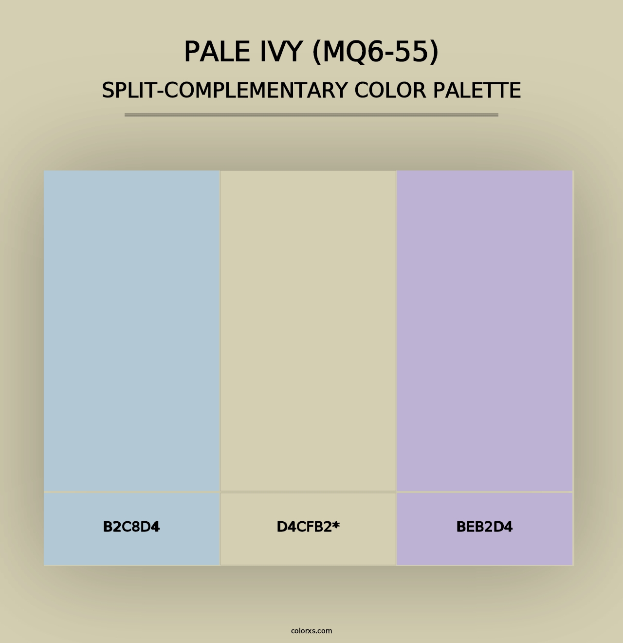 Pale Ivy (MQ6-55) - Split-Complementary Color Palette