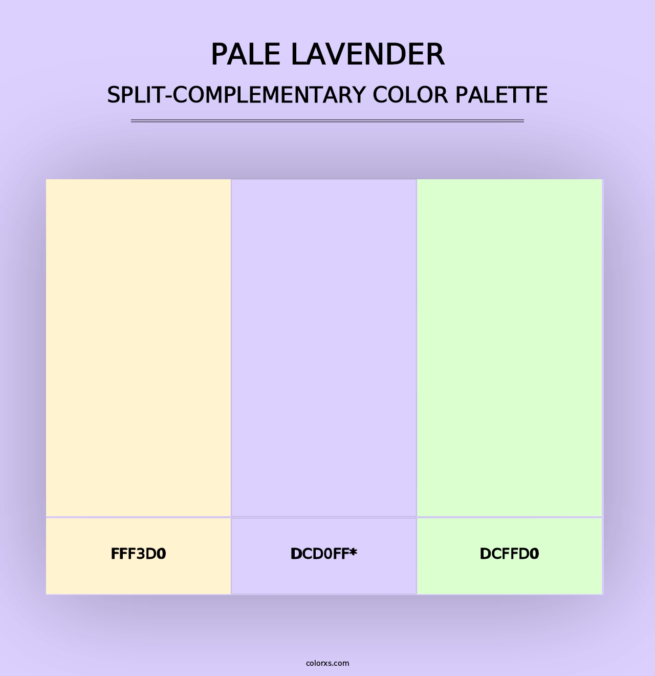 Pale Lavender - Split-Complementary Color Palette