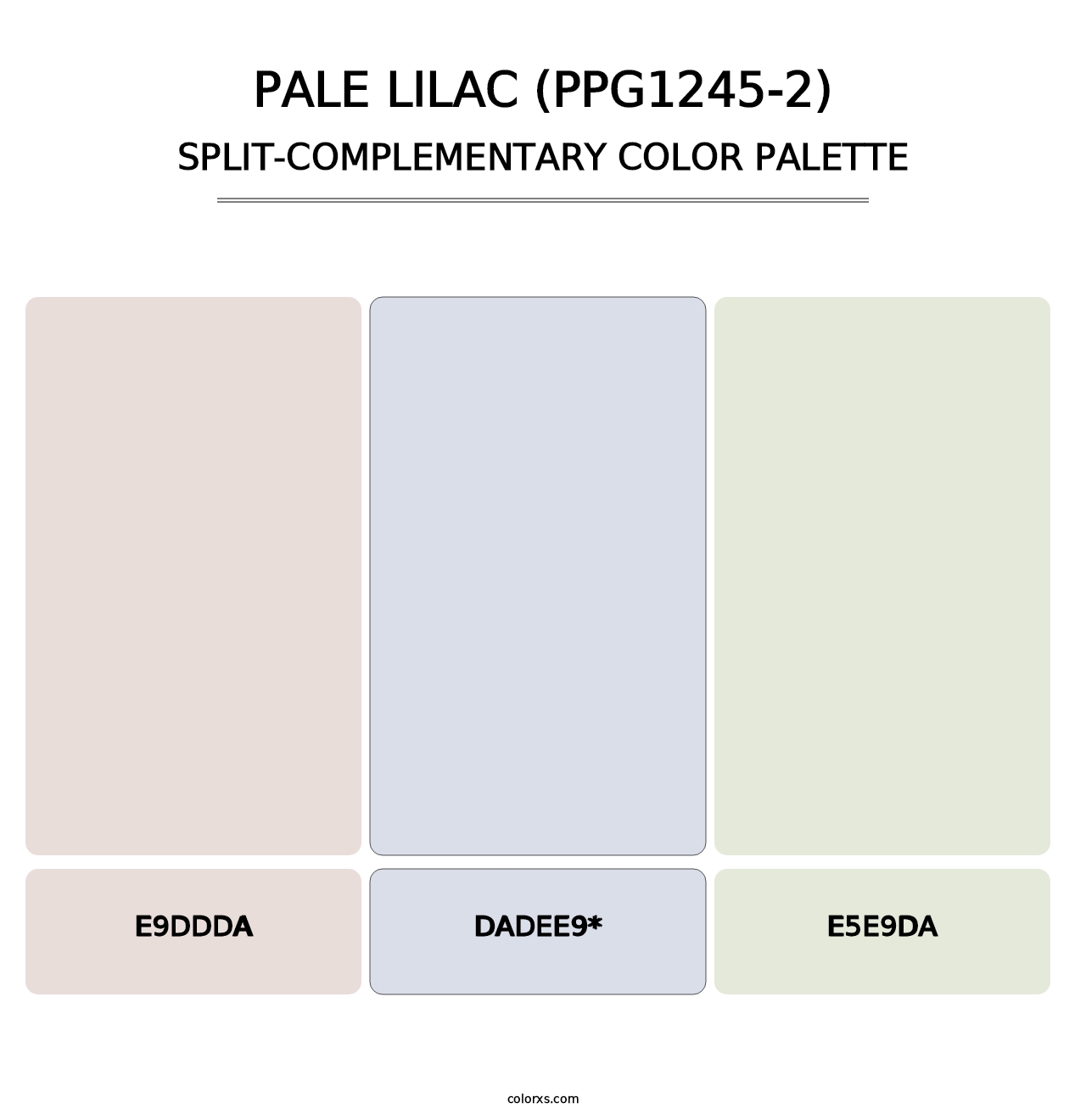 Pale Lilac (PPG1245-2) - Split-Complementary Color Palette