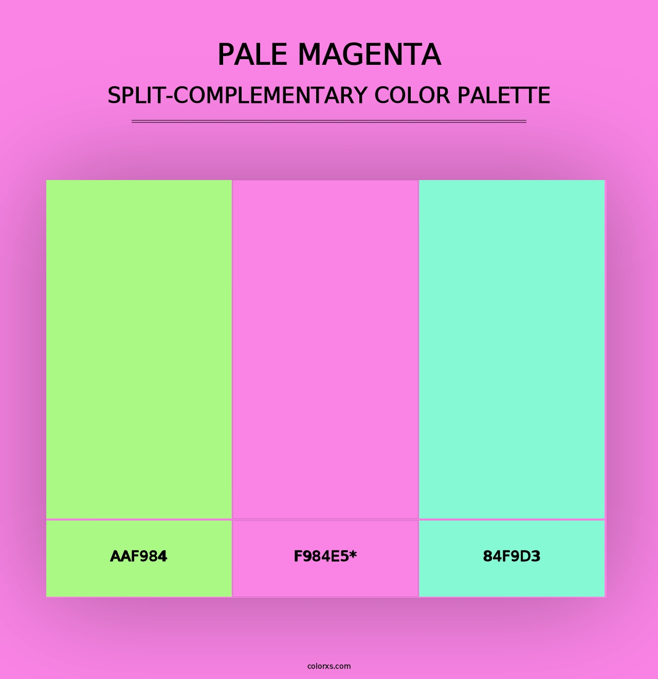 Pale Magenta - Split-Complementary Color Palette