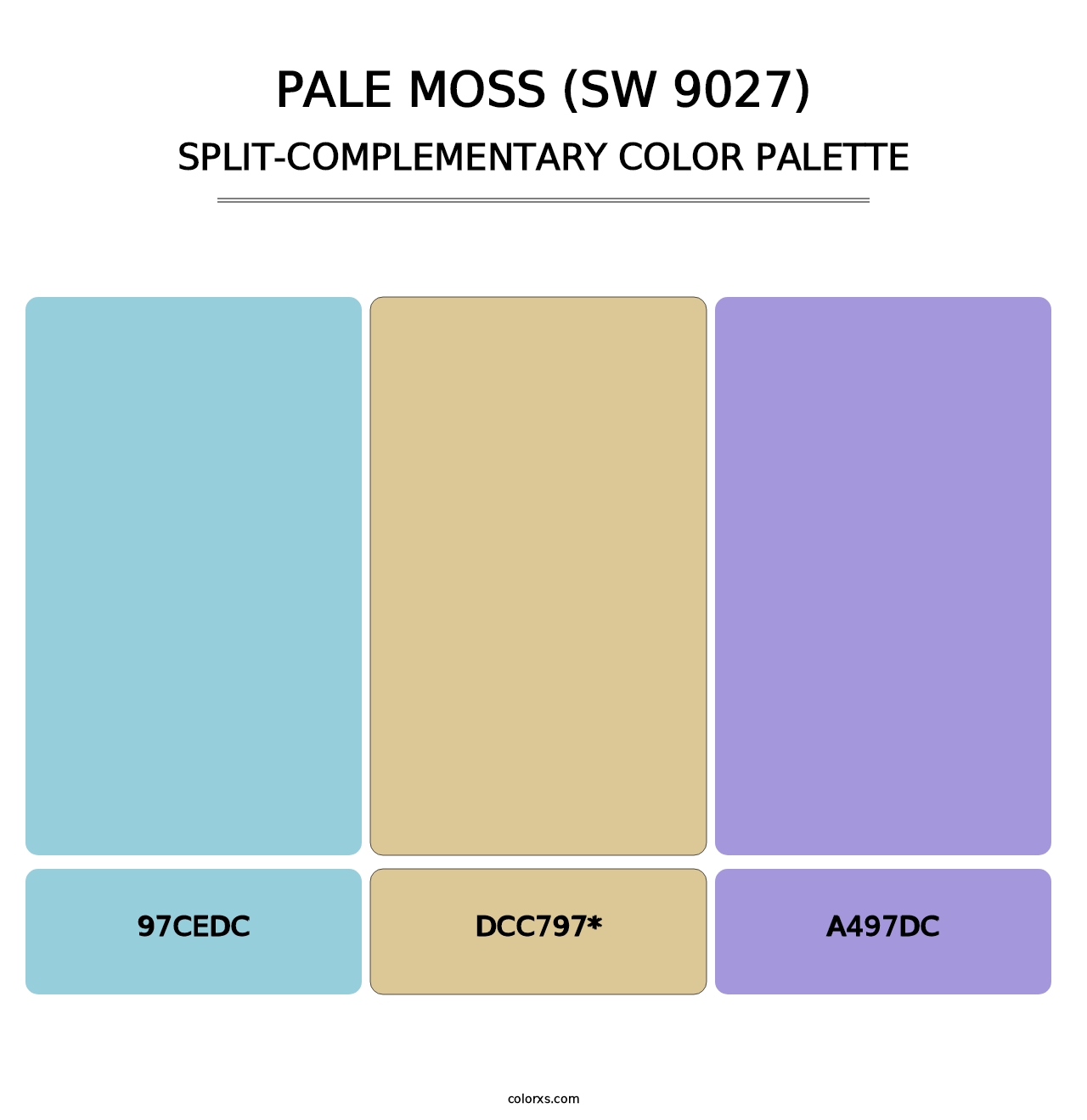 Pale Moss (SW 9027) - Split-Complementary Color Palette