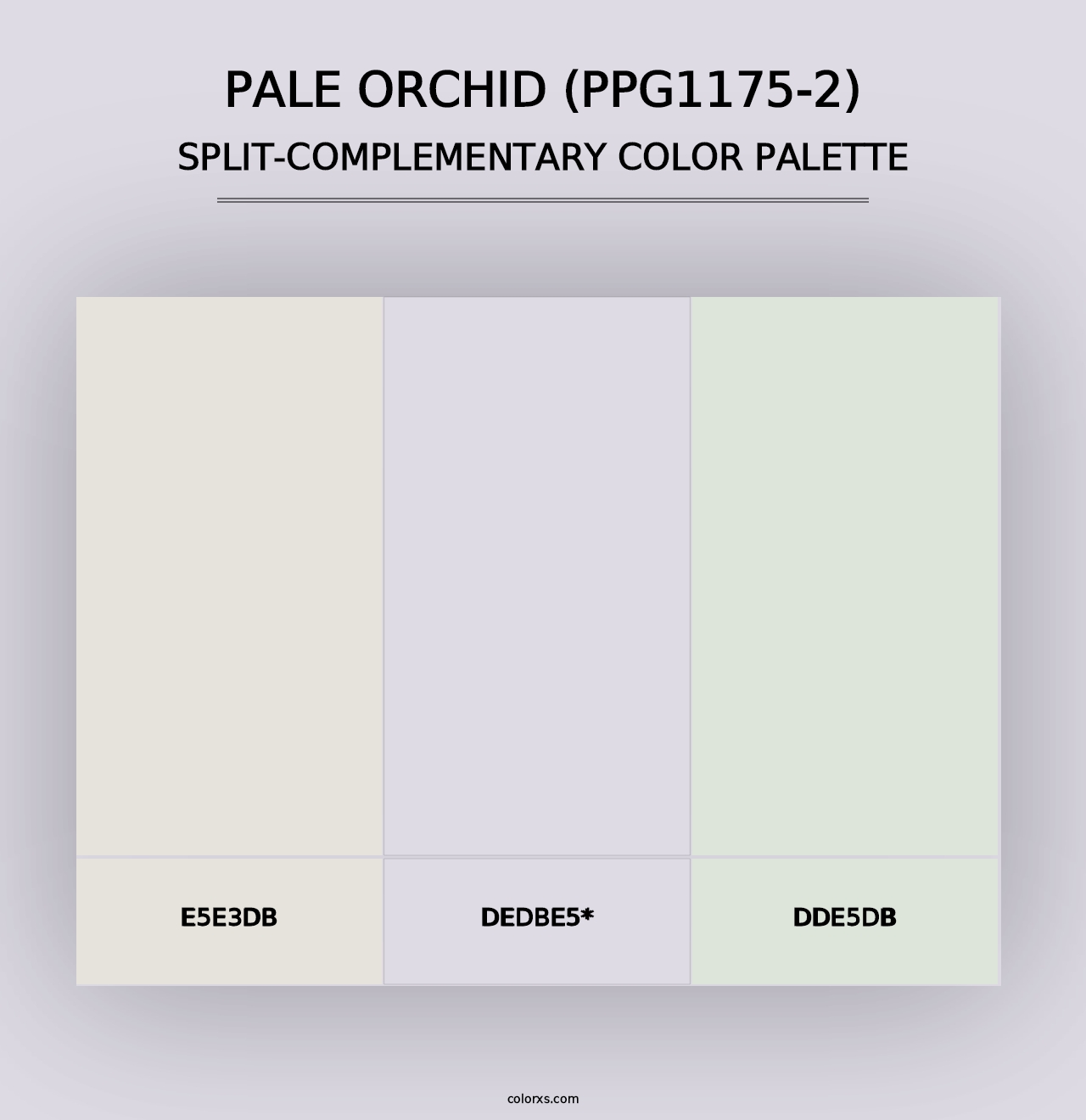 Pale Orchid (PPG1175-2) - Split-Complementary Color Palette