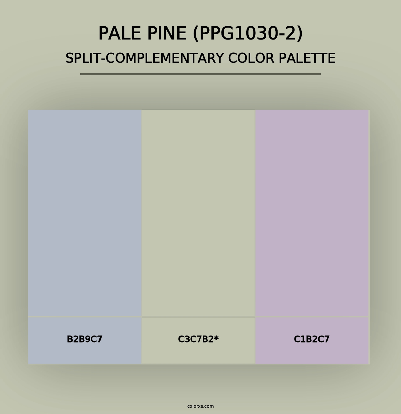 Pale Pine (PPG1030-2) - Split-Complementary Color Palette