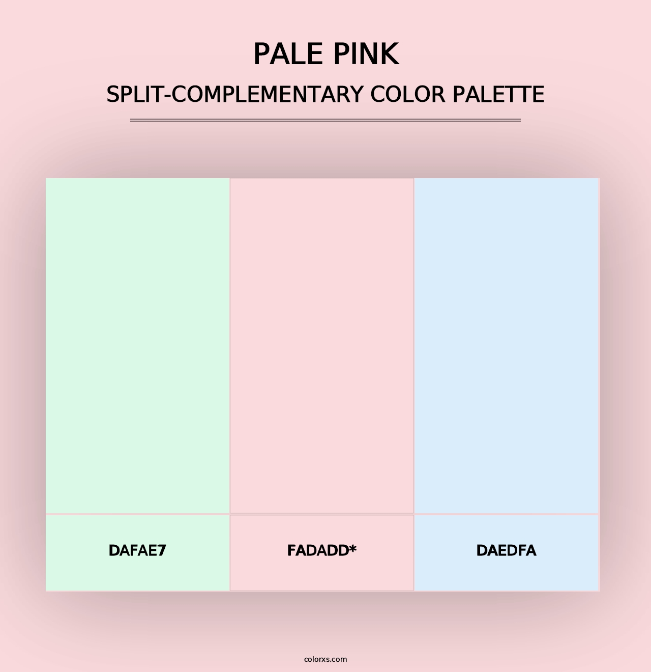 Pale Pink - Split-Complementary Color Palette