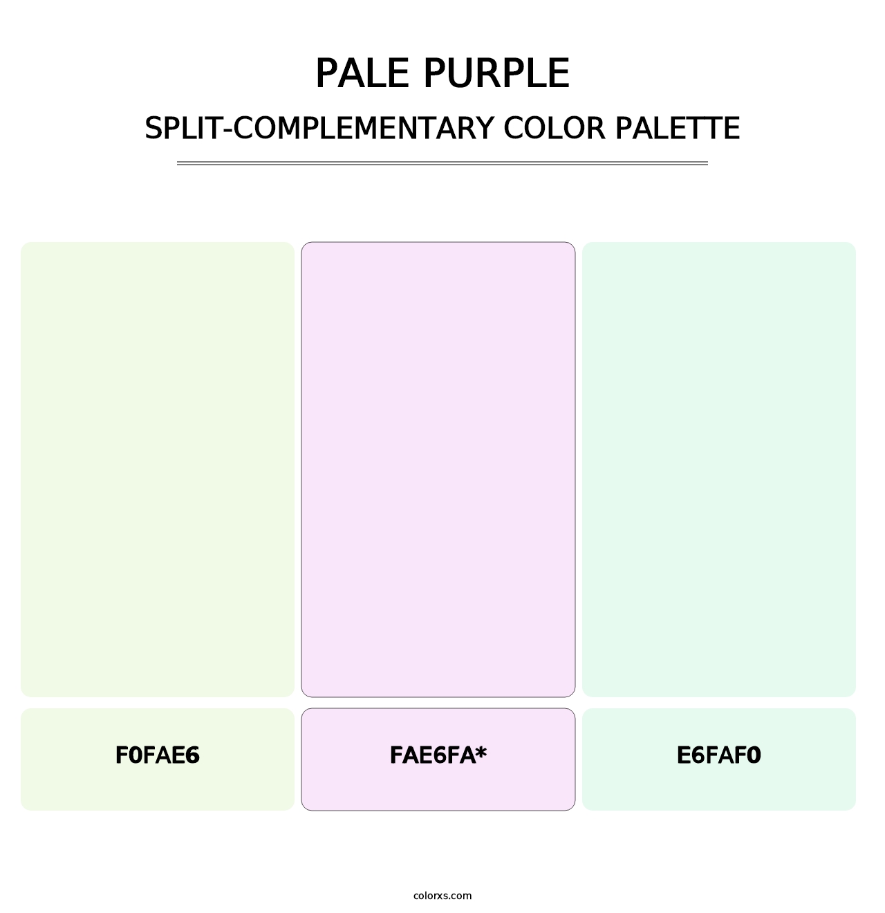 Pale Purple - Split-Complementary Color Palette