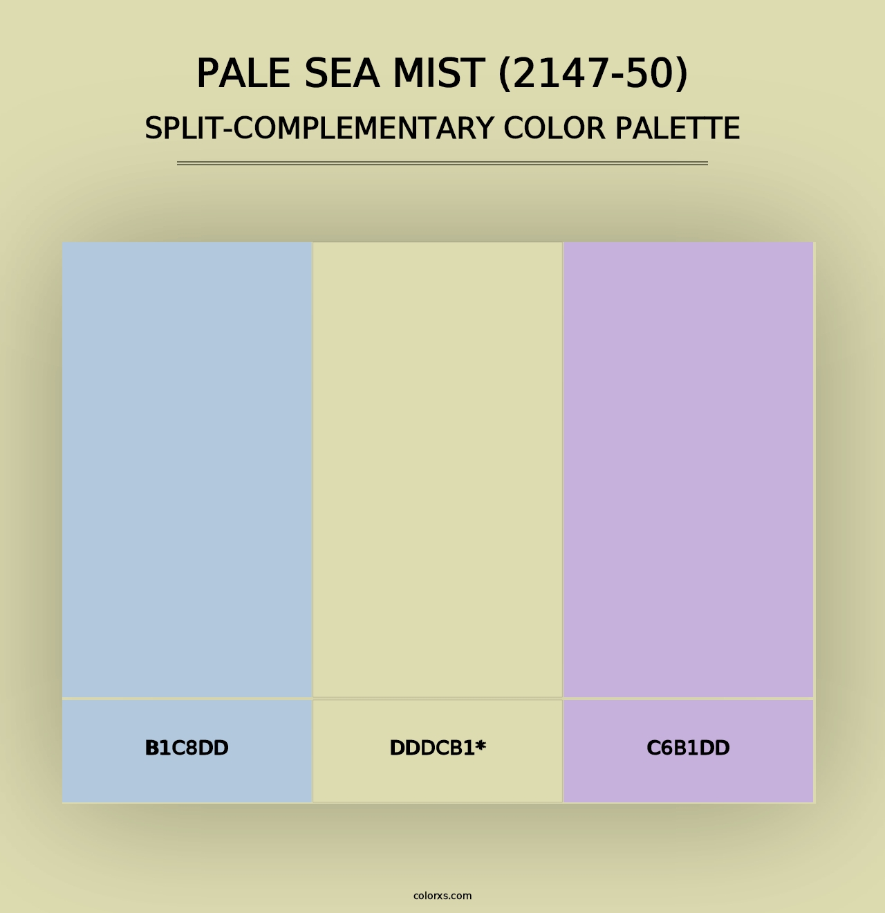 Pale Sea Mist (2147-50) - Split-Complementary Color Palette