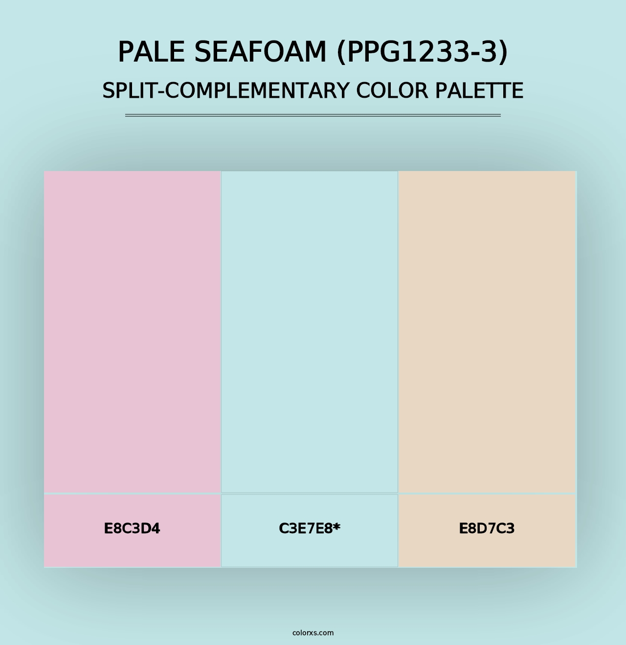 Pale Seafoam (PPG1233-3) - Split-Complementary Color Palette