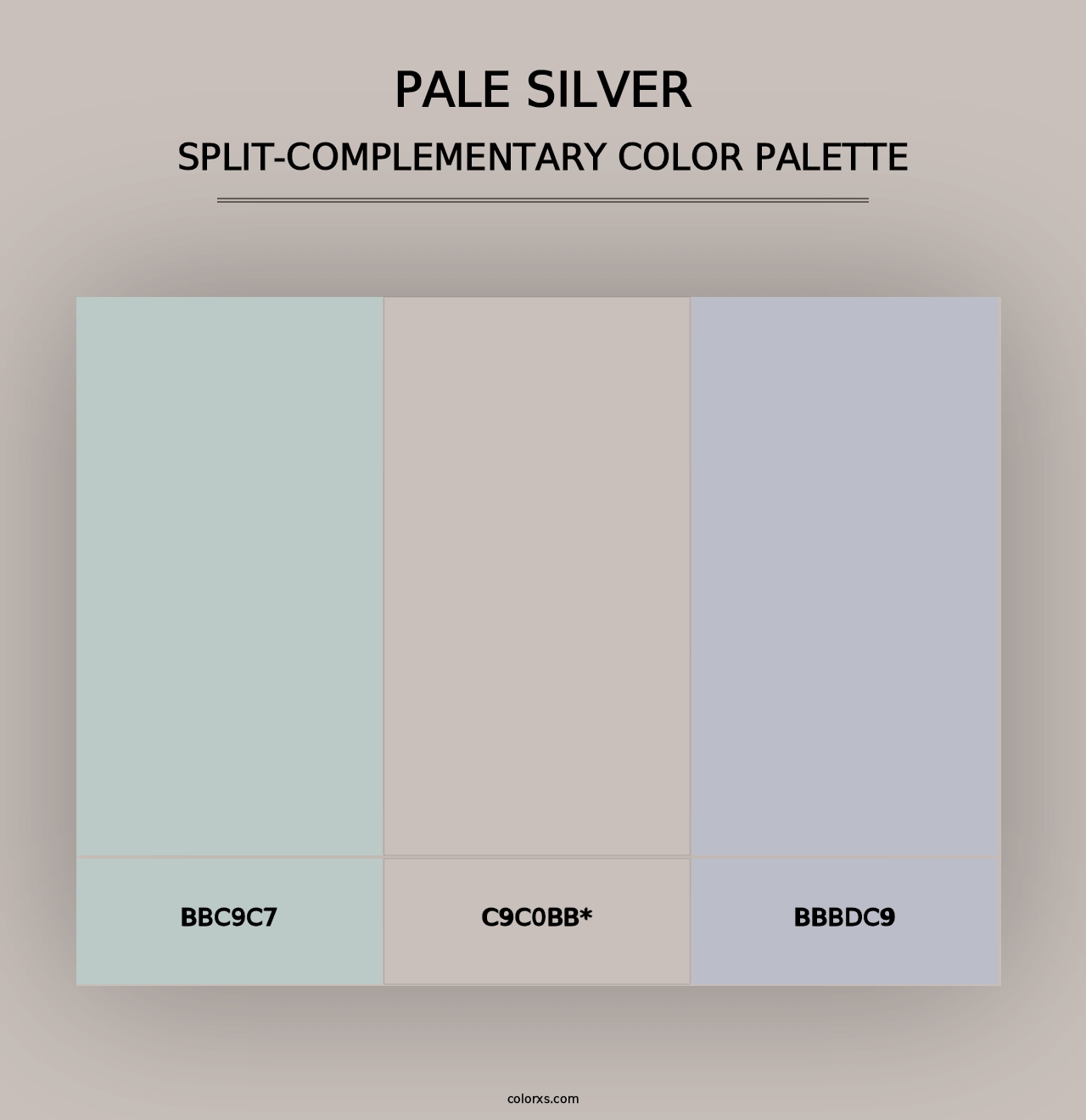 Pale Silver - Split-Complementary Color Palette