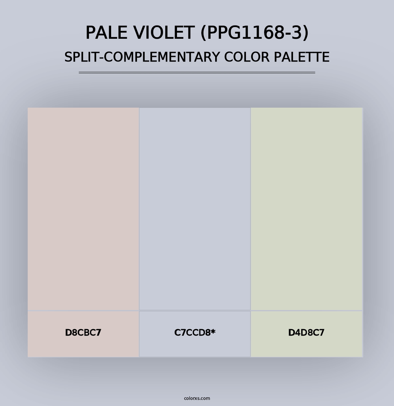 Pale Violet (PPG1168-3) - Split-Complementary Color Palette