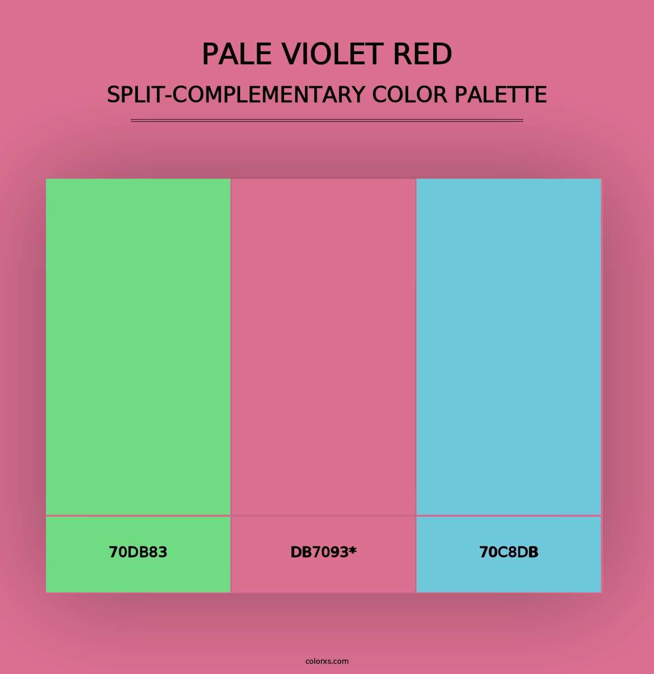 Pale Violet Red - Split-Complementary Color Palette