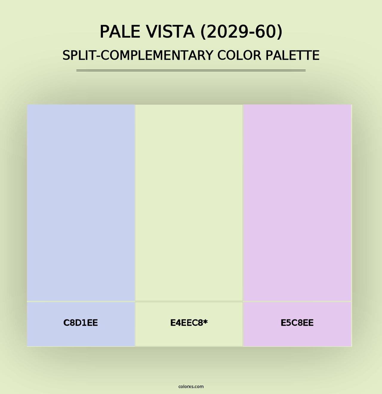 Pale Vista (2029-60) - Split-Complementary Color Palette