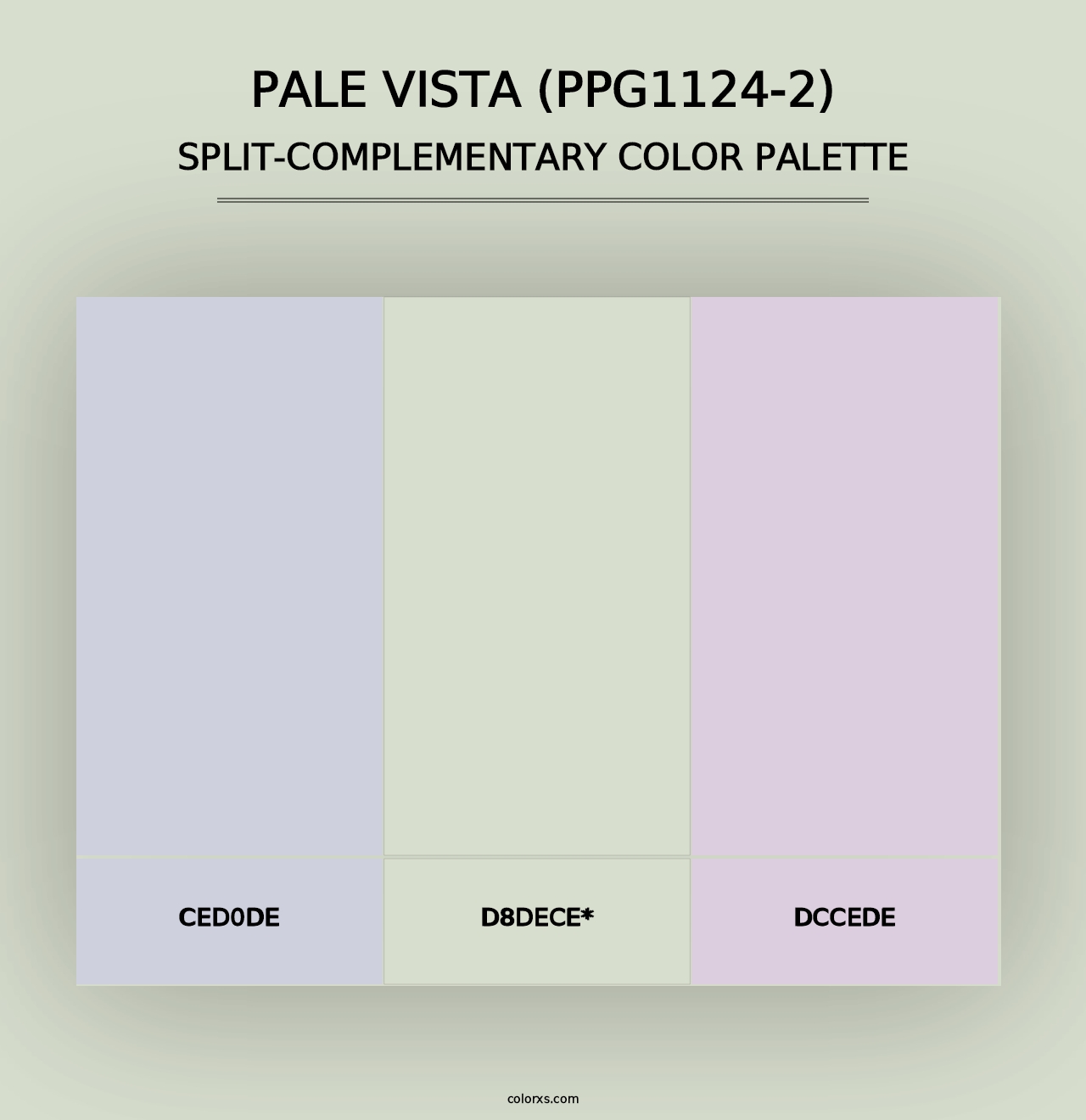 Pale Vista (PPG1124-2) - Split-Complementary Color Palette