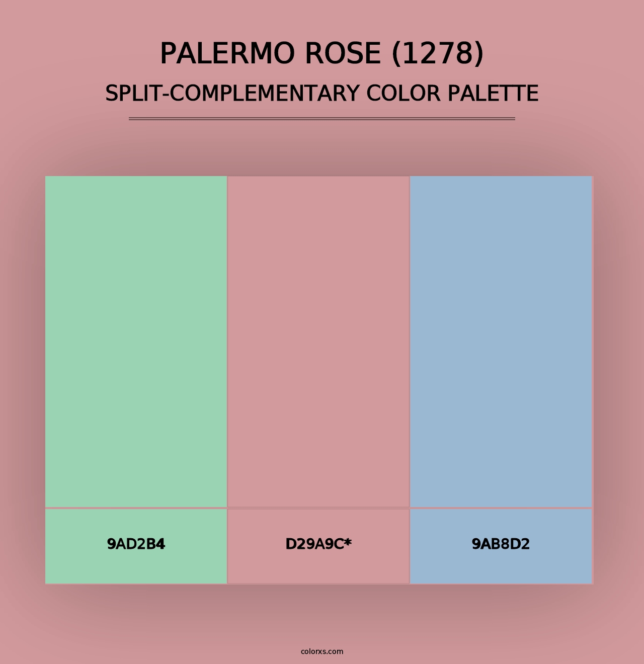 Palermo Rose (1278) - Split-Complementary Color Palette