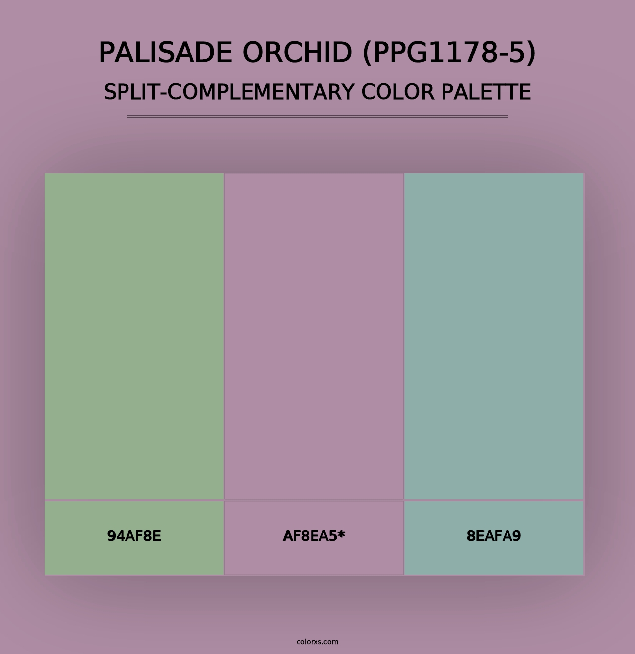 Palisade Orchid (PPG1178-5) - Split-Complementary Color Palette