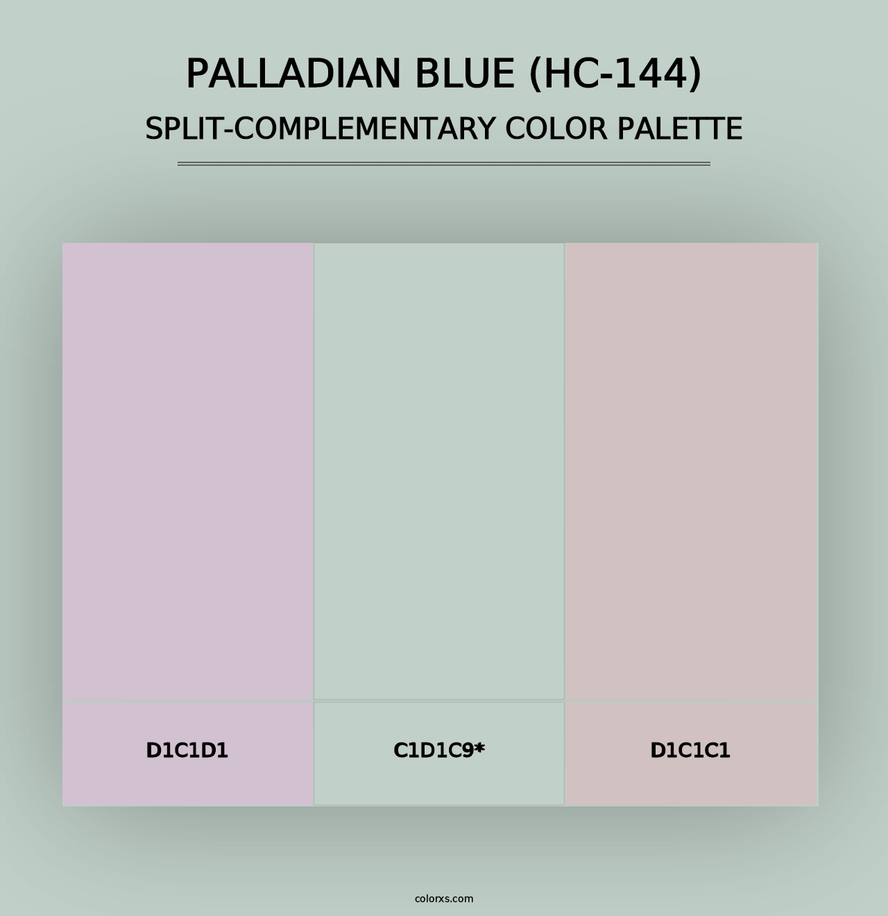 Palladian Blue (HC-144) - Split-Complementary Color Palette