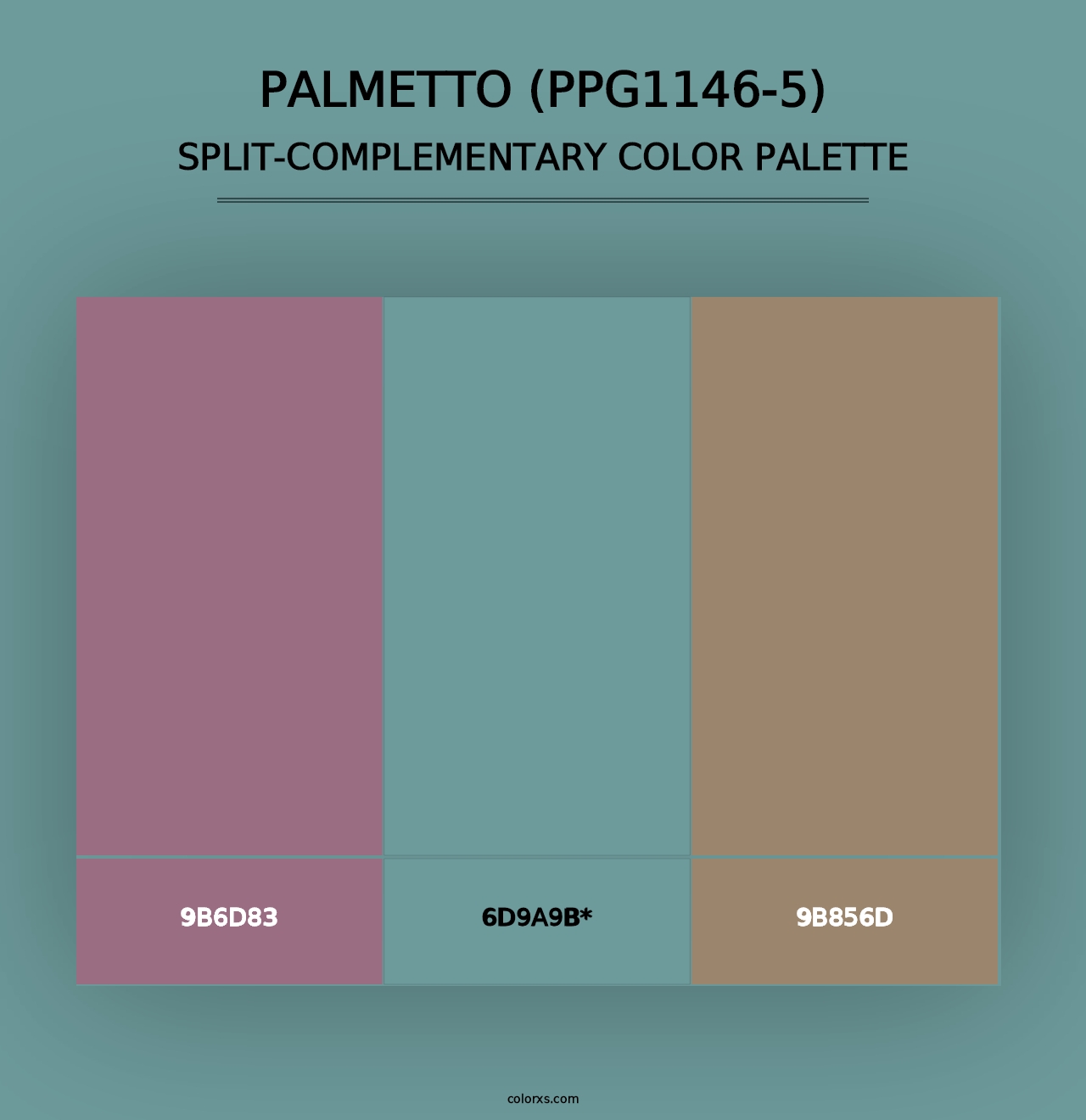 Palmetto (PPG1146-5) - Split-Complementary Color Palette