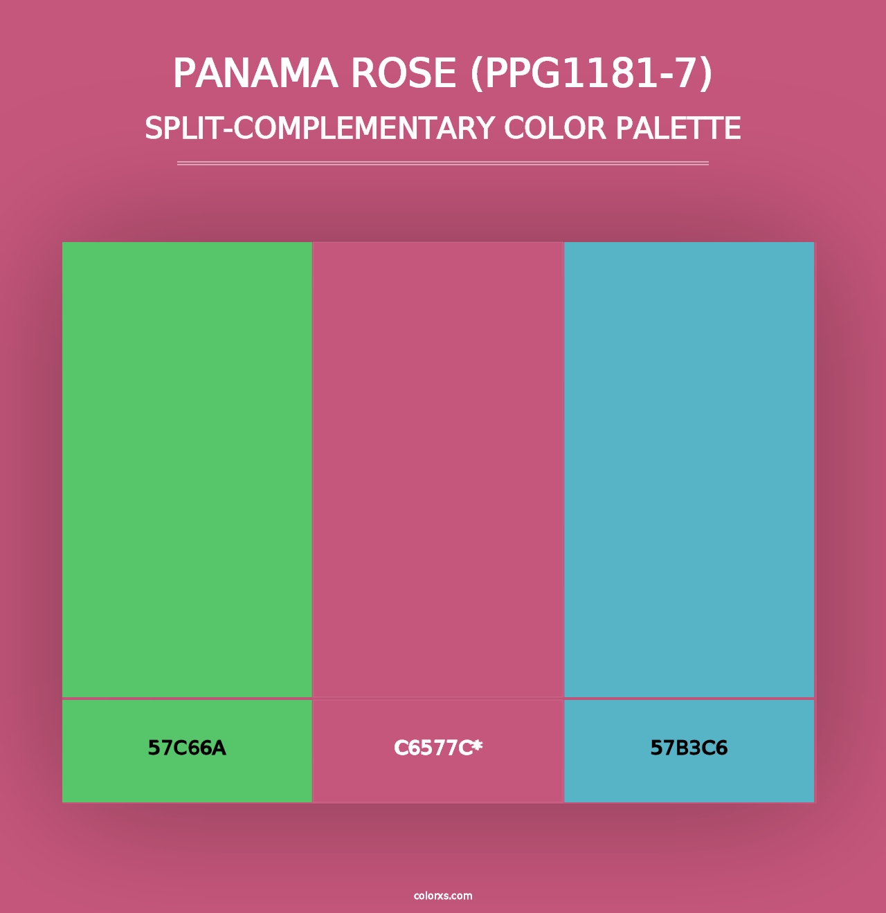 Panama Rose (PPG1181-7) - Split-Complementary Color Palette