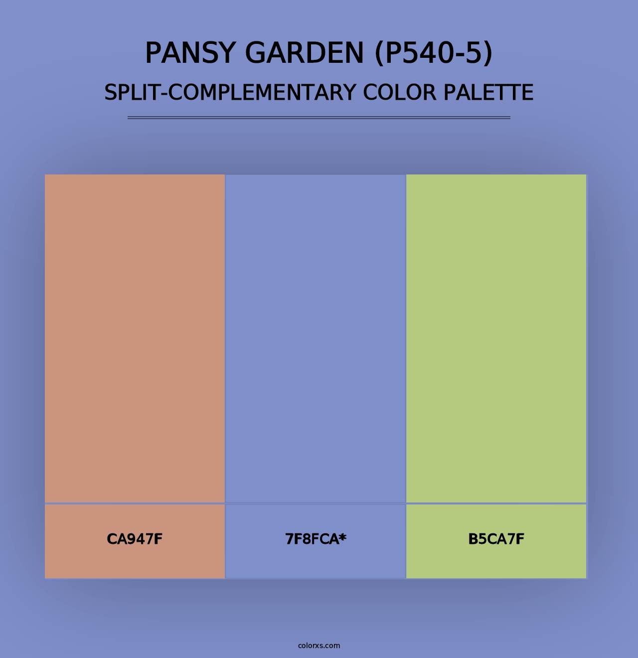 Pansy Garden (P540-5) - Split-Complementary Color Palette