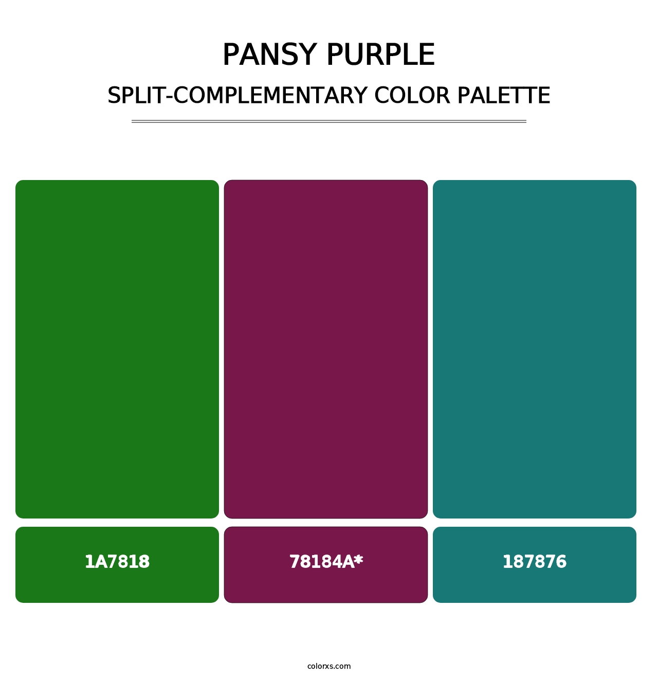 Pansy Purple - Split-Complementary Color Palette