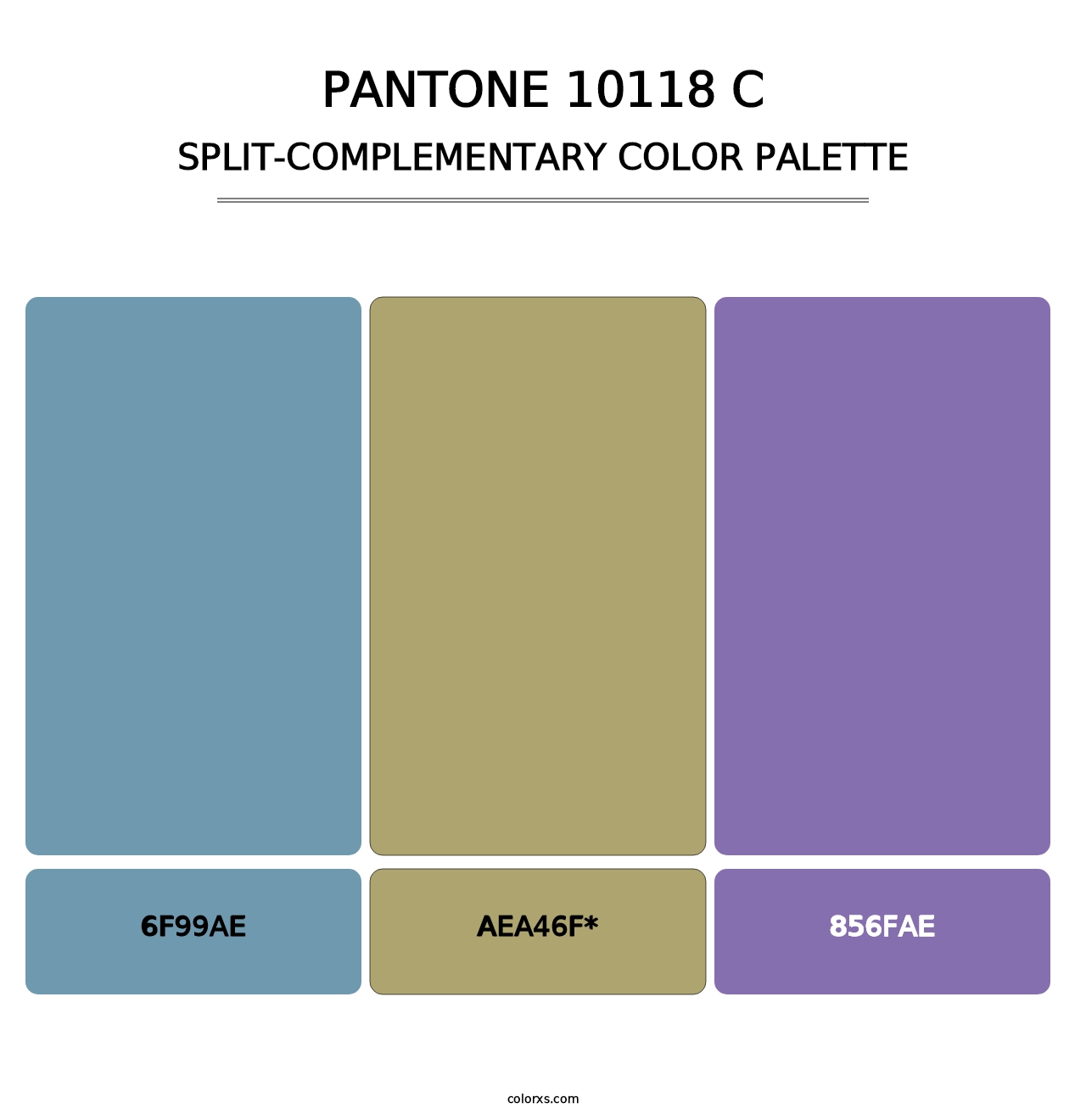 PANTONE 10118 C - Split-Complementary Color Palette