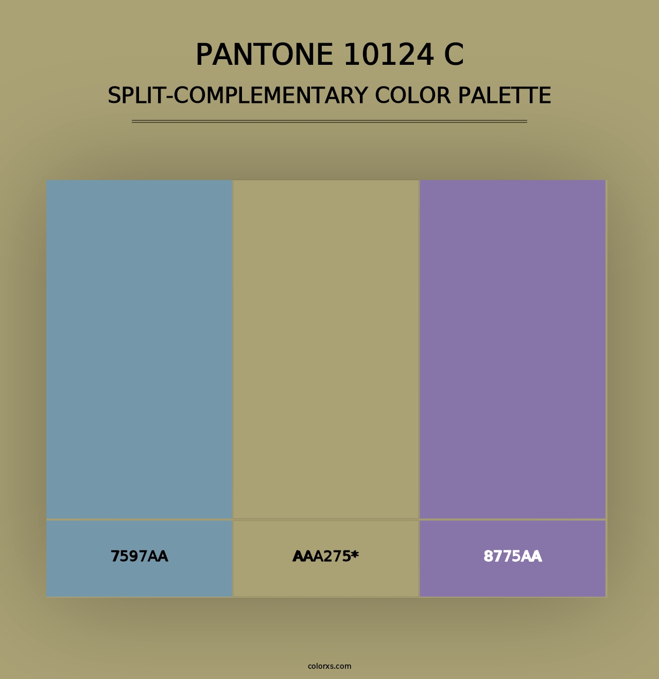 PANTONE 10124 C - Split-Complementary Color Palette