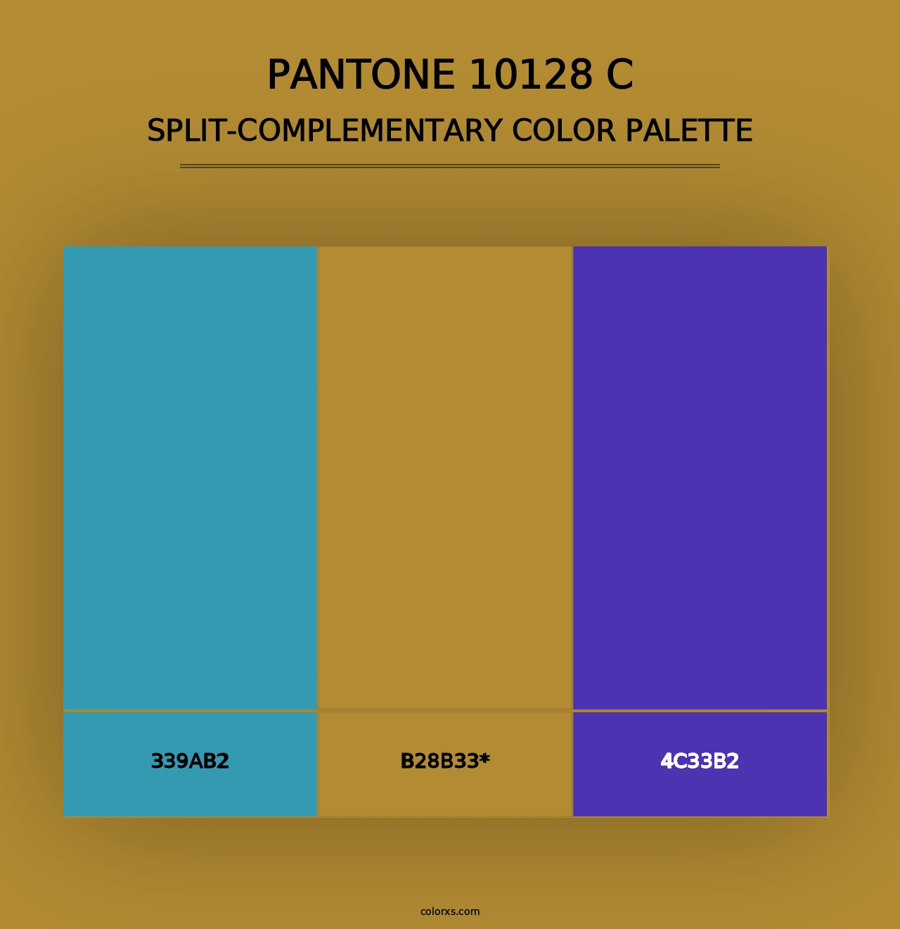 PANTONE 10128 C - Split-Complementary Color Palette