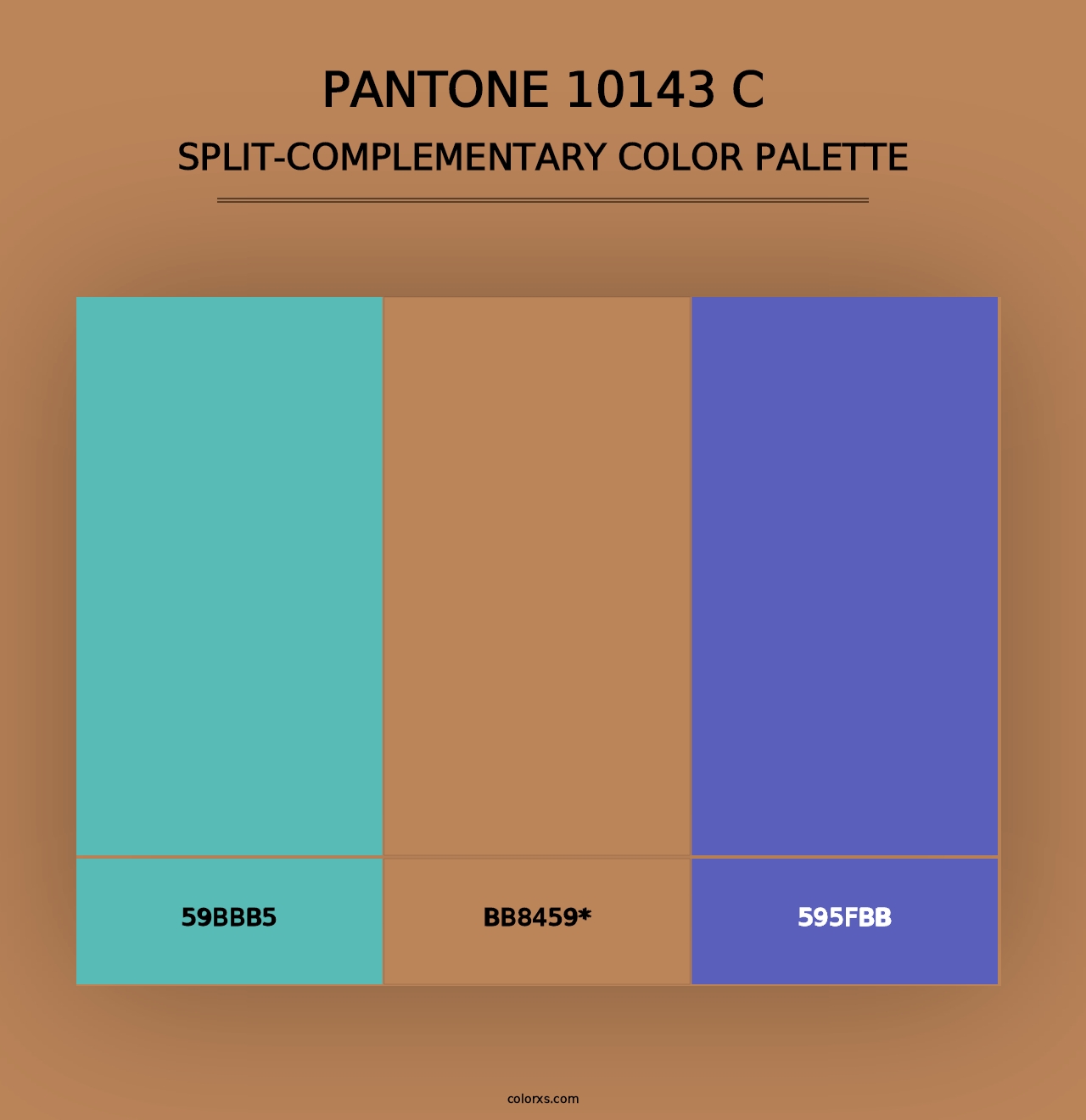 PANTONE 10143 C - Split-Complementary Color Palette