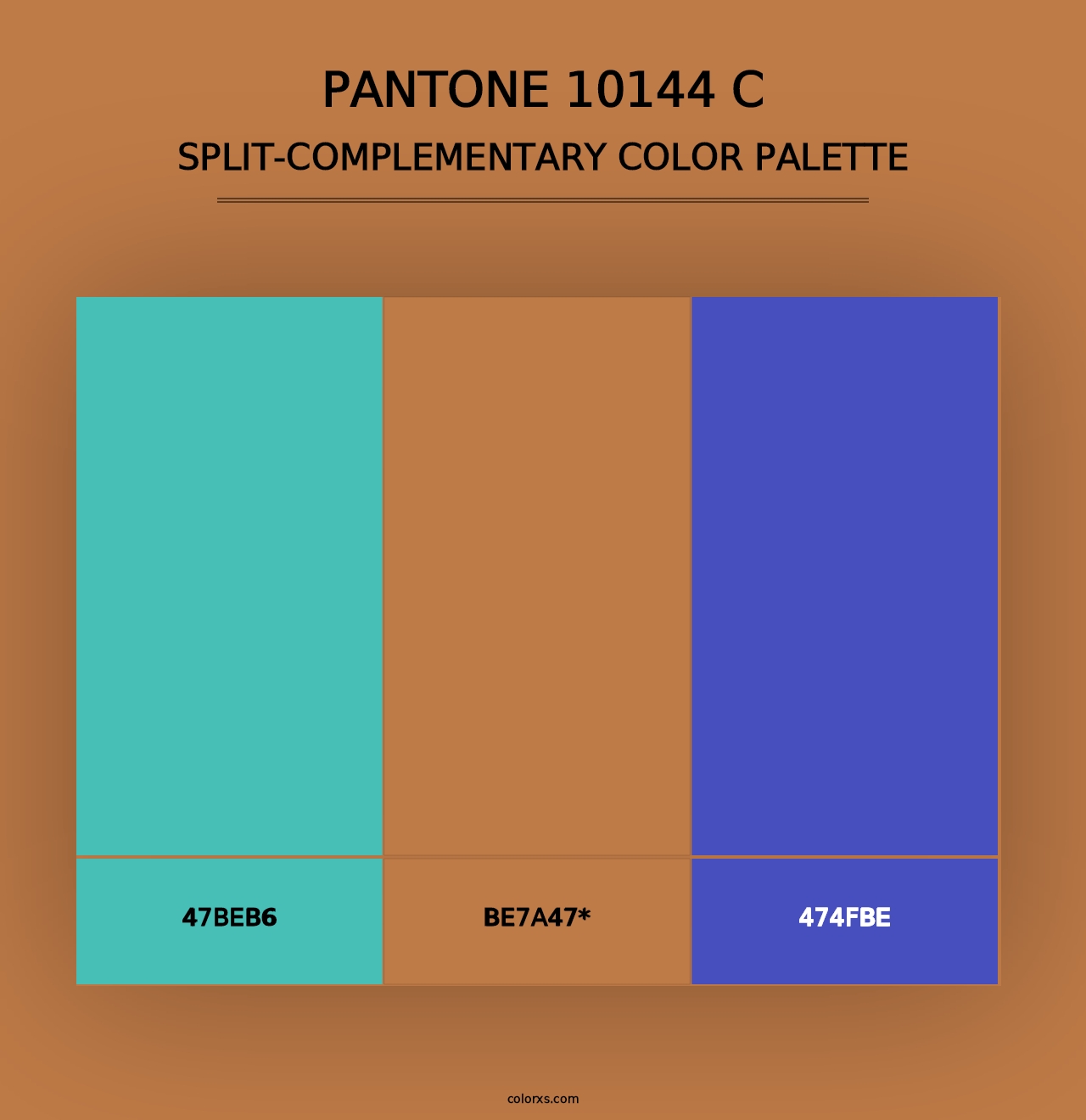 PANTONE 10144 C - Split-Complementary Color Palette