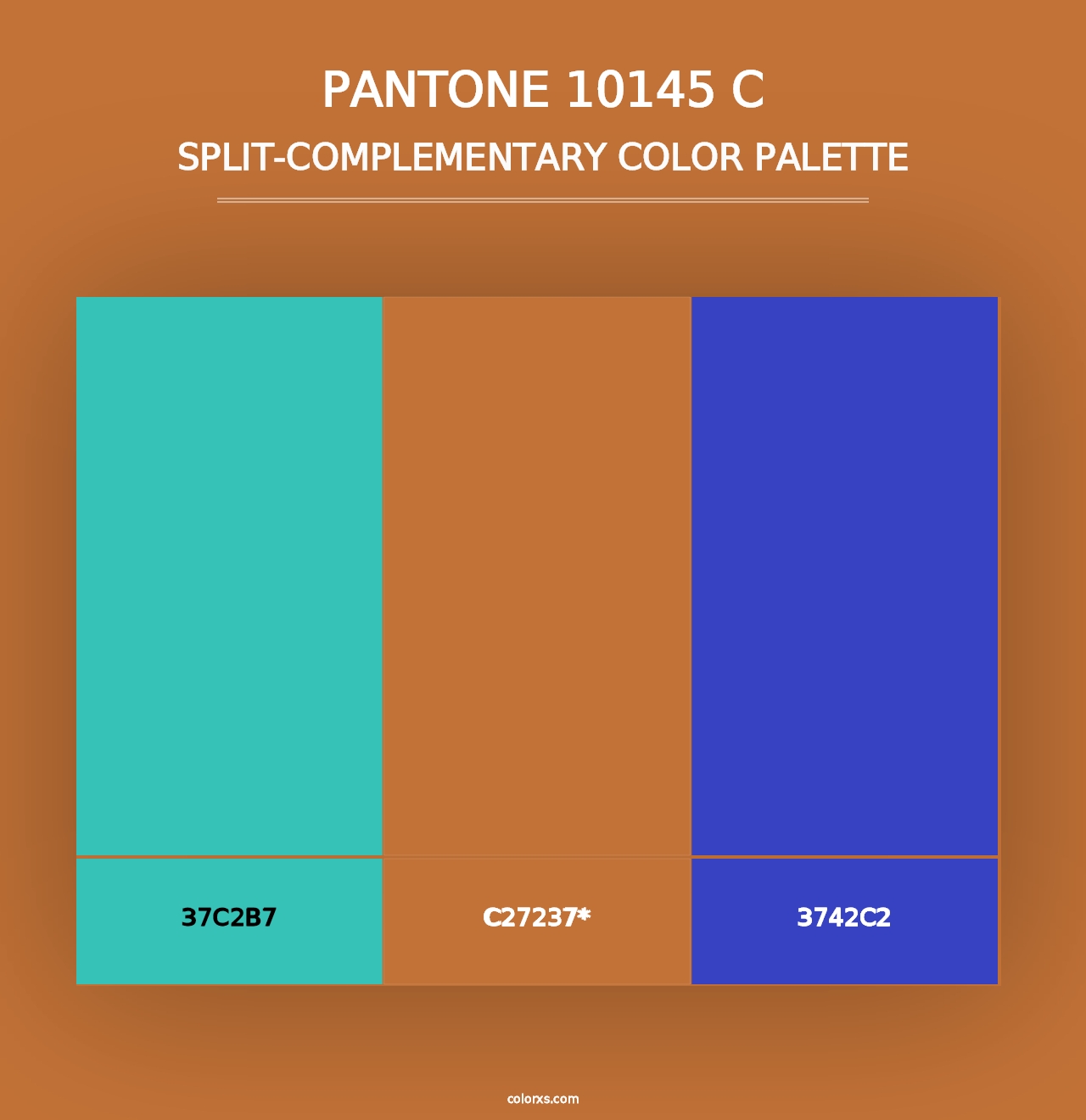 PANTONE 10145 C - Split-Complementary Color Palette