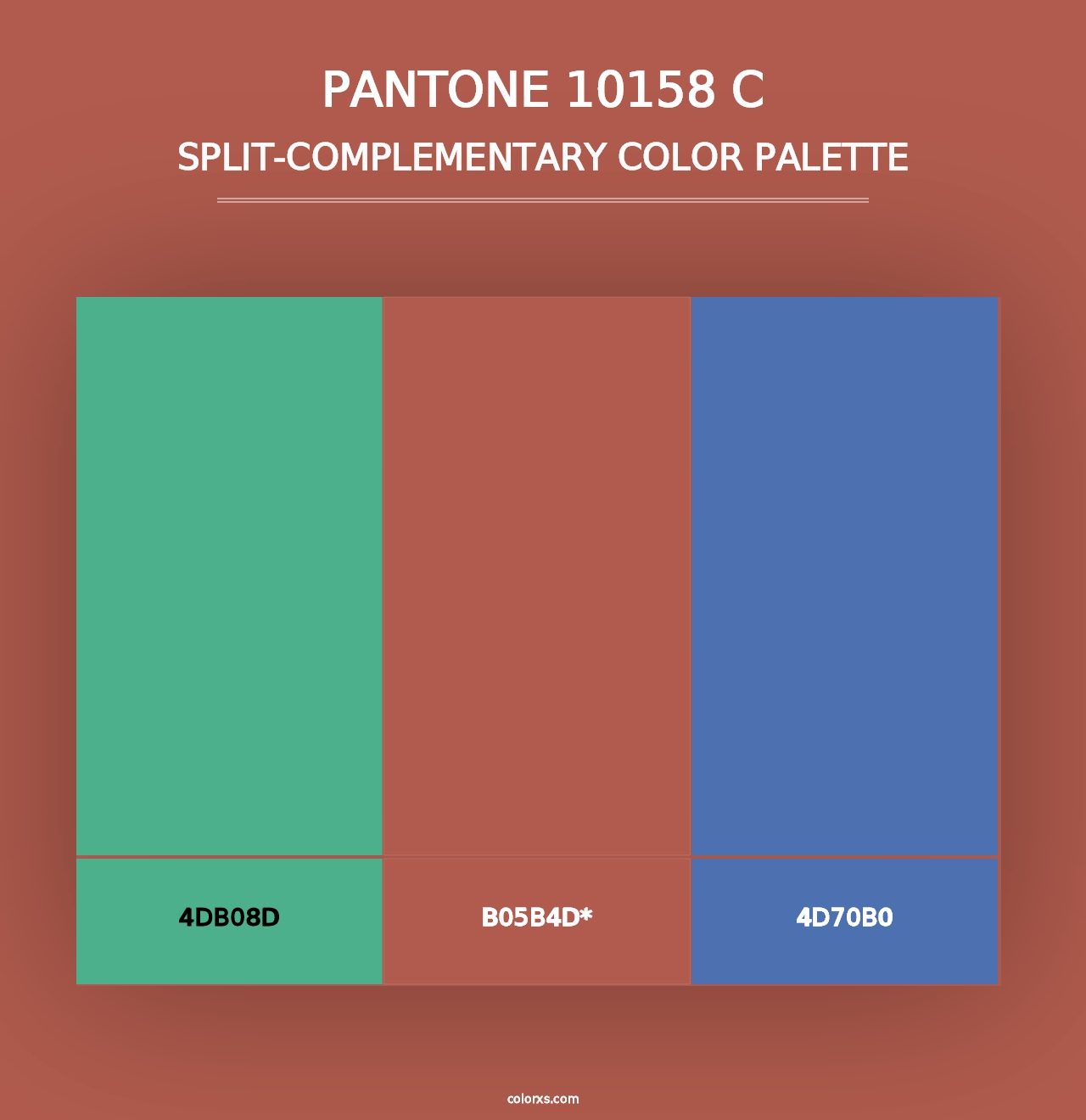 PANTONE 10158 C - Split-Complementary Color Palette