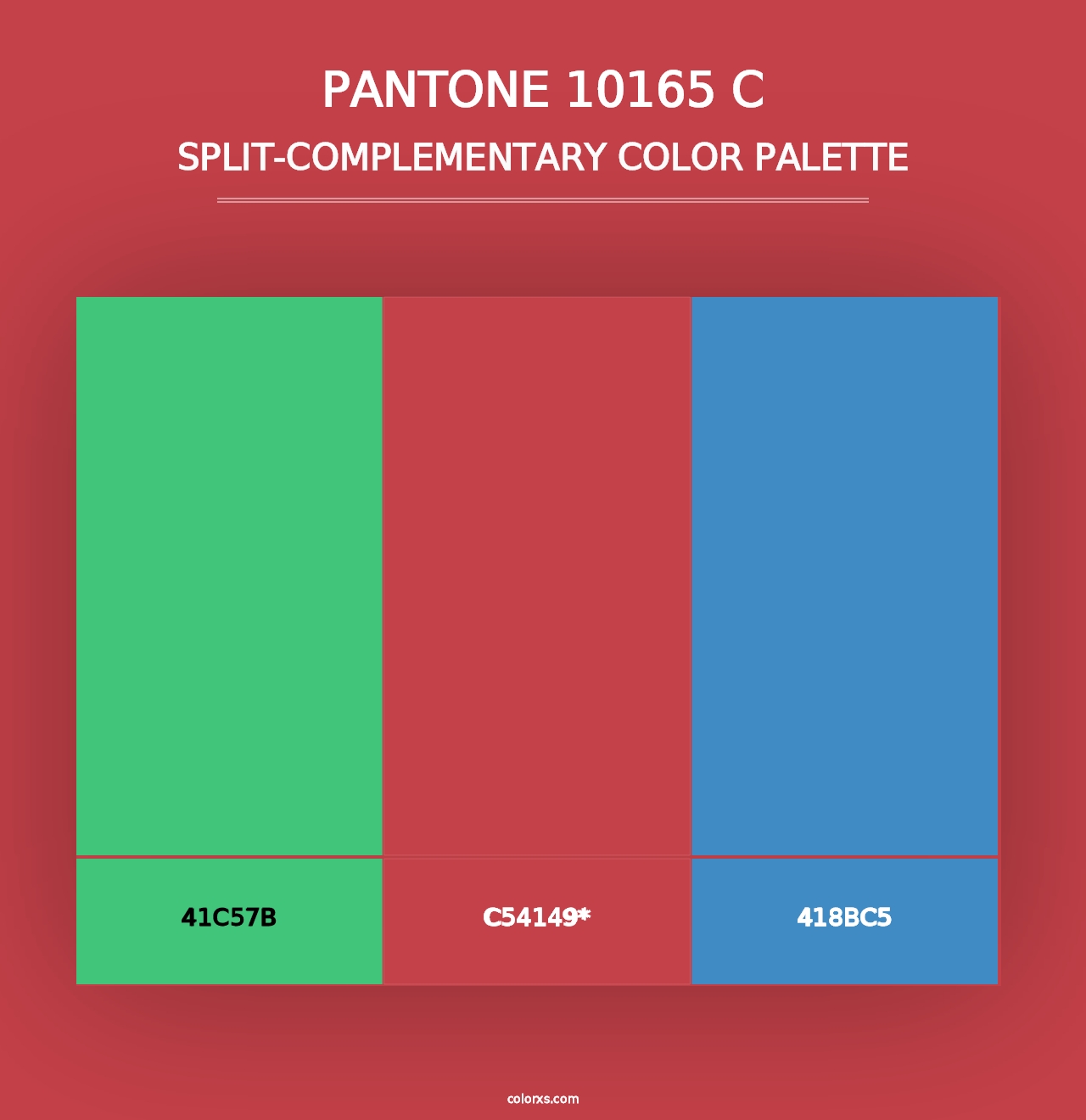 PANTONE 10165 C - Split-Complementary Color Palette