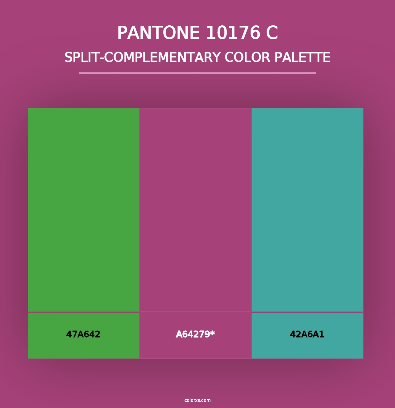 PANTONE 10176 C - Split-Complementary Color Palette