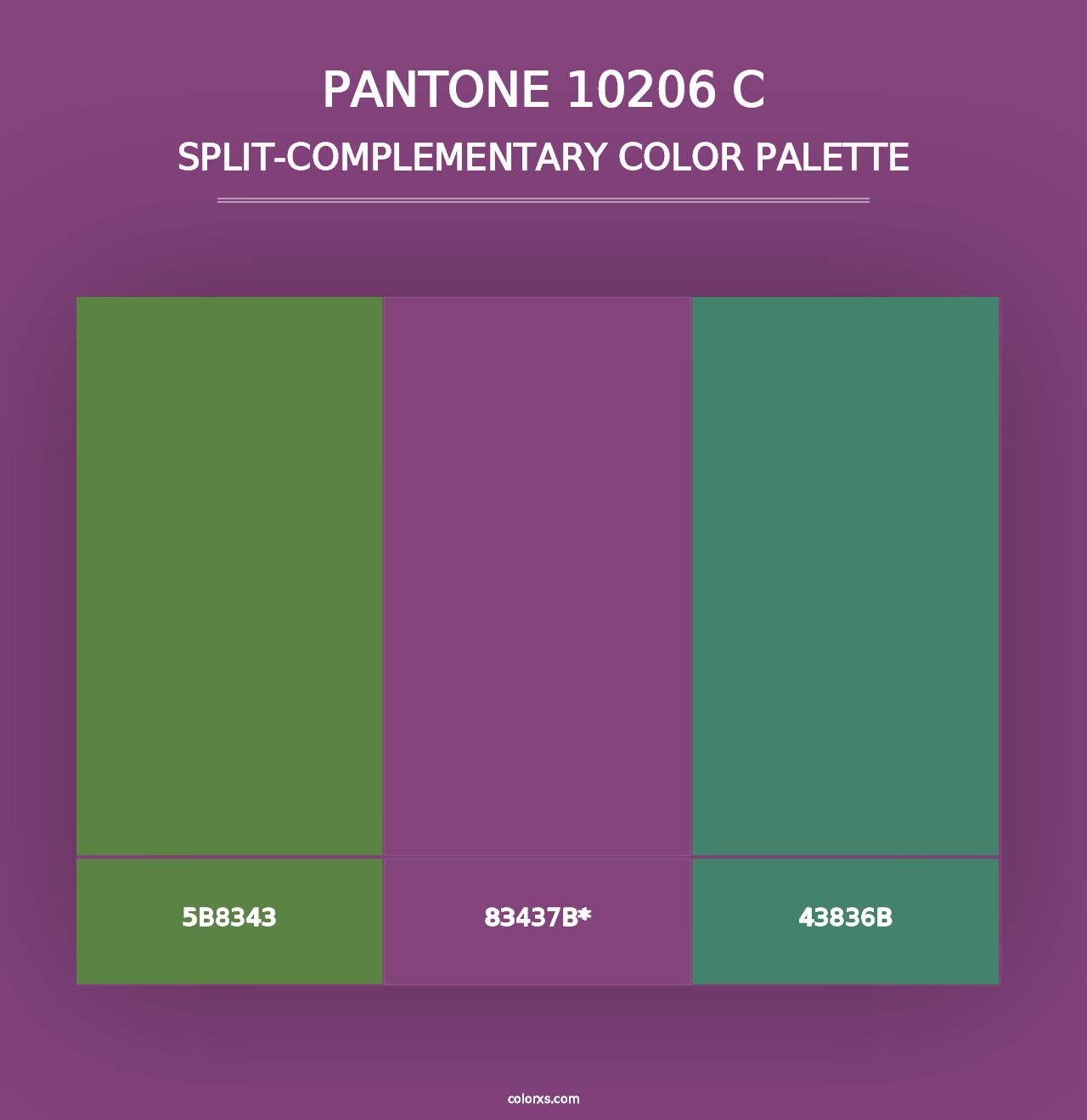 PANTONE 10206 C - Split-Complementary Color Palette