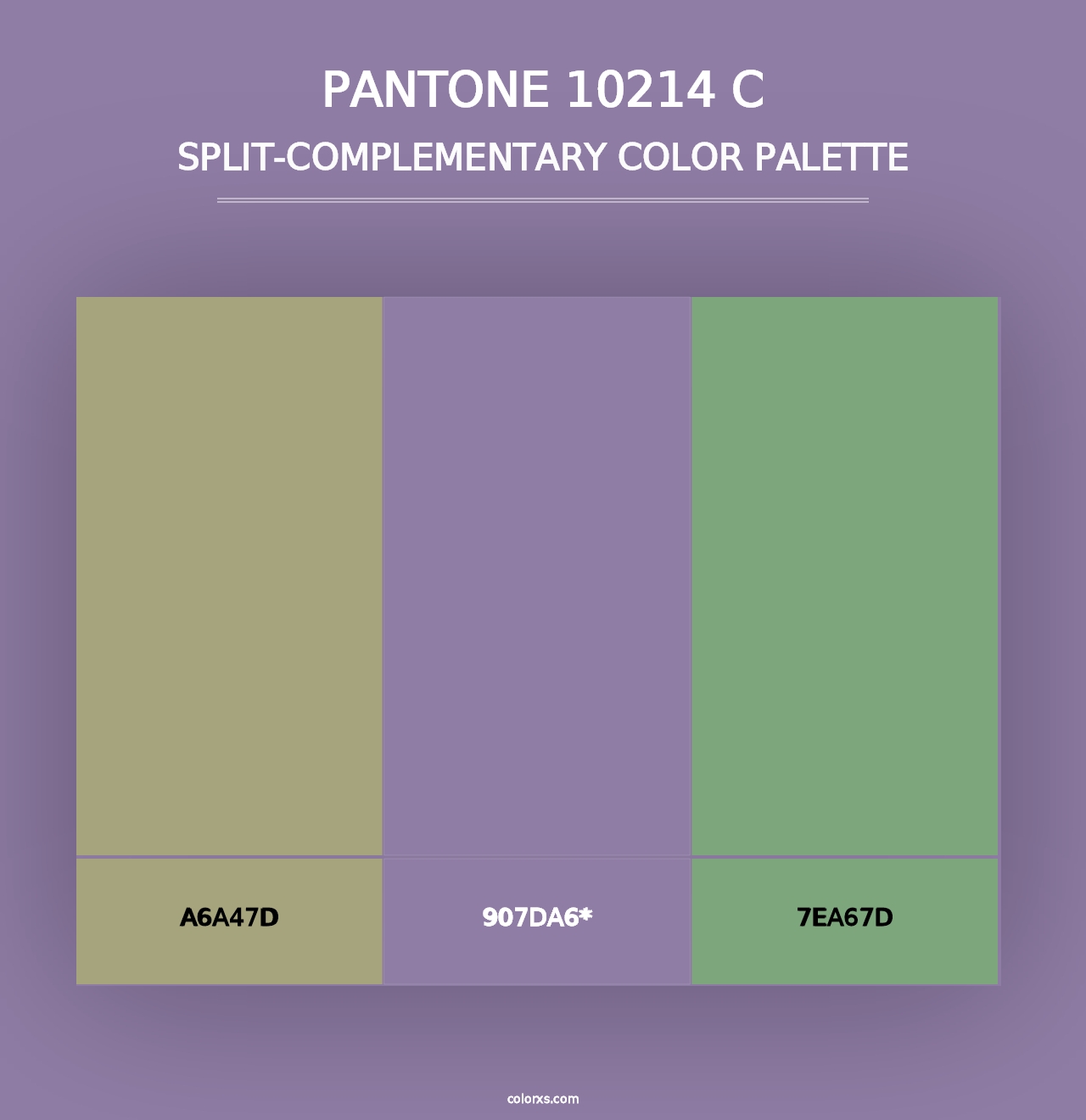 PANTONE 10214 C - Split-Complementary Color Palette