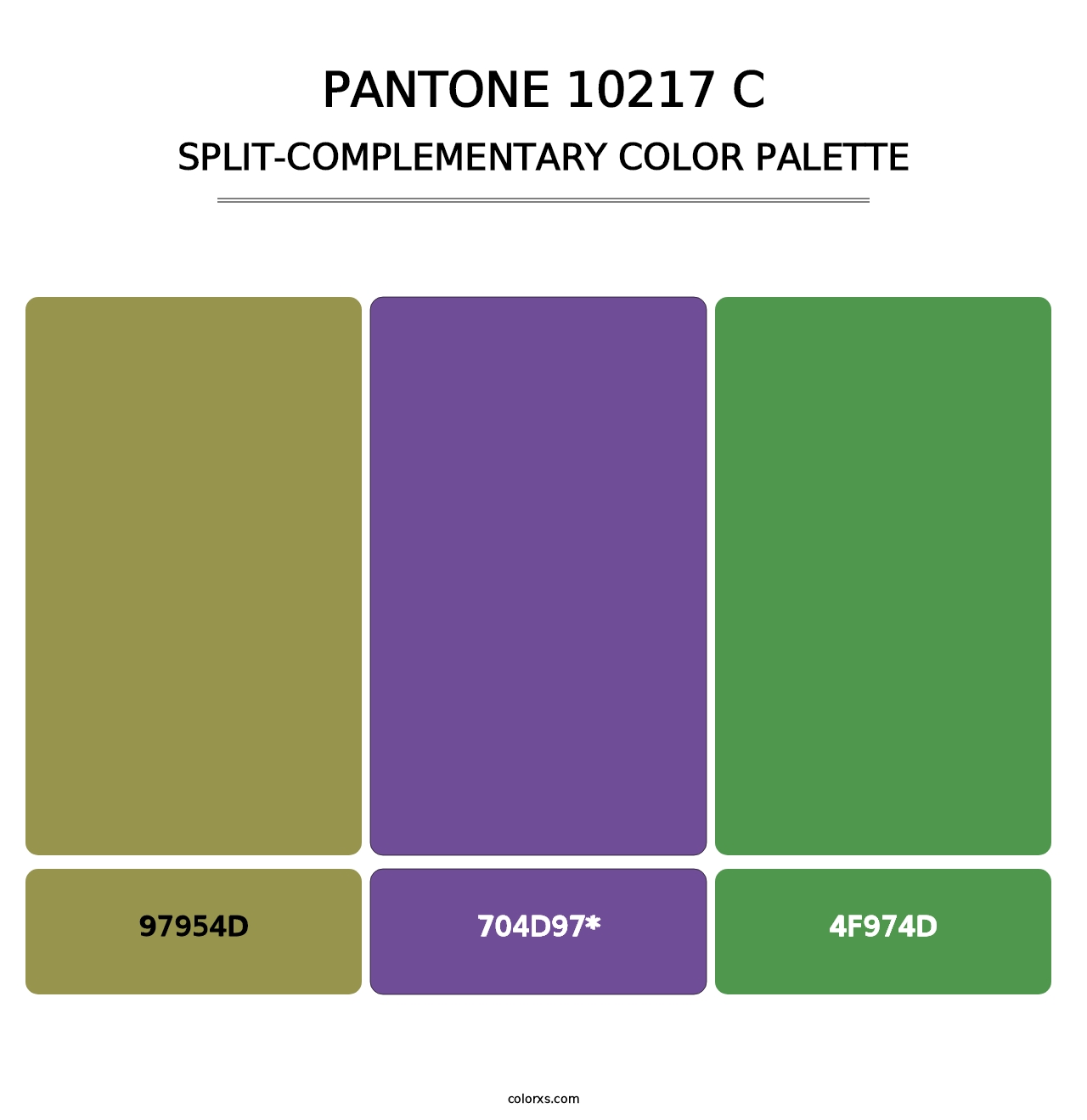 PANTONE 10217 C - Split-Complementary Color Palette