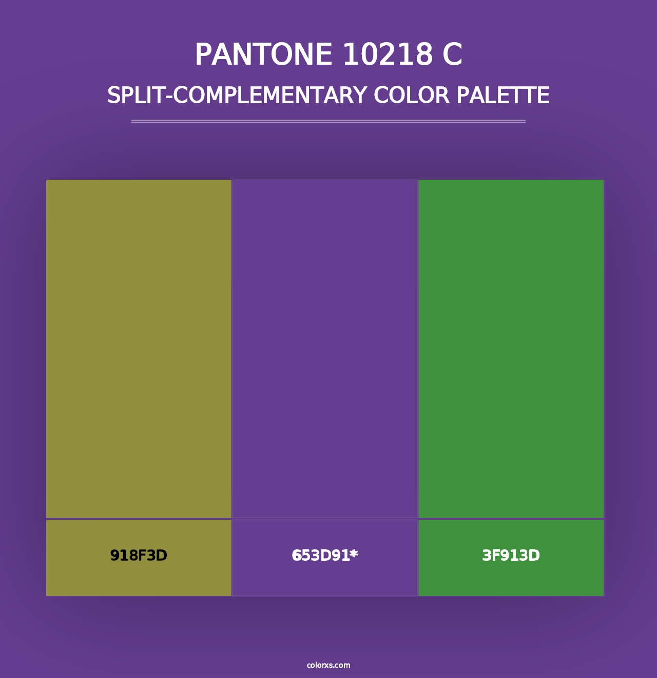 PANTONE 10218 C - Split-Complementary Color Palette