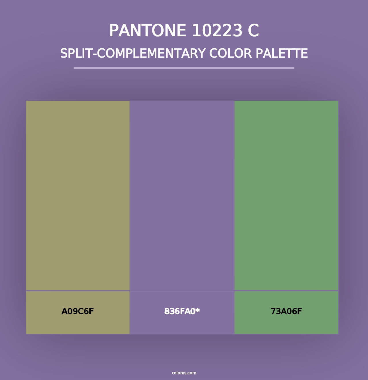 PANTONE 10223 C - Split-Complementary Color Palette