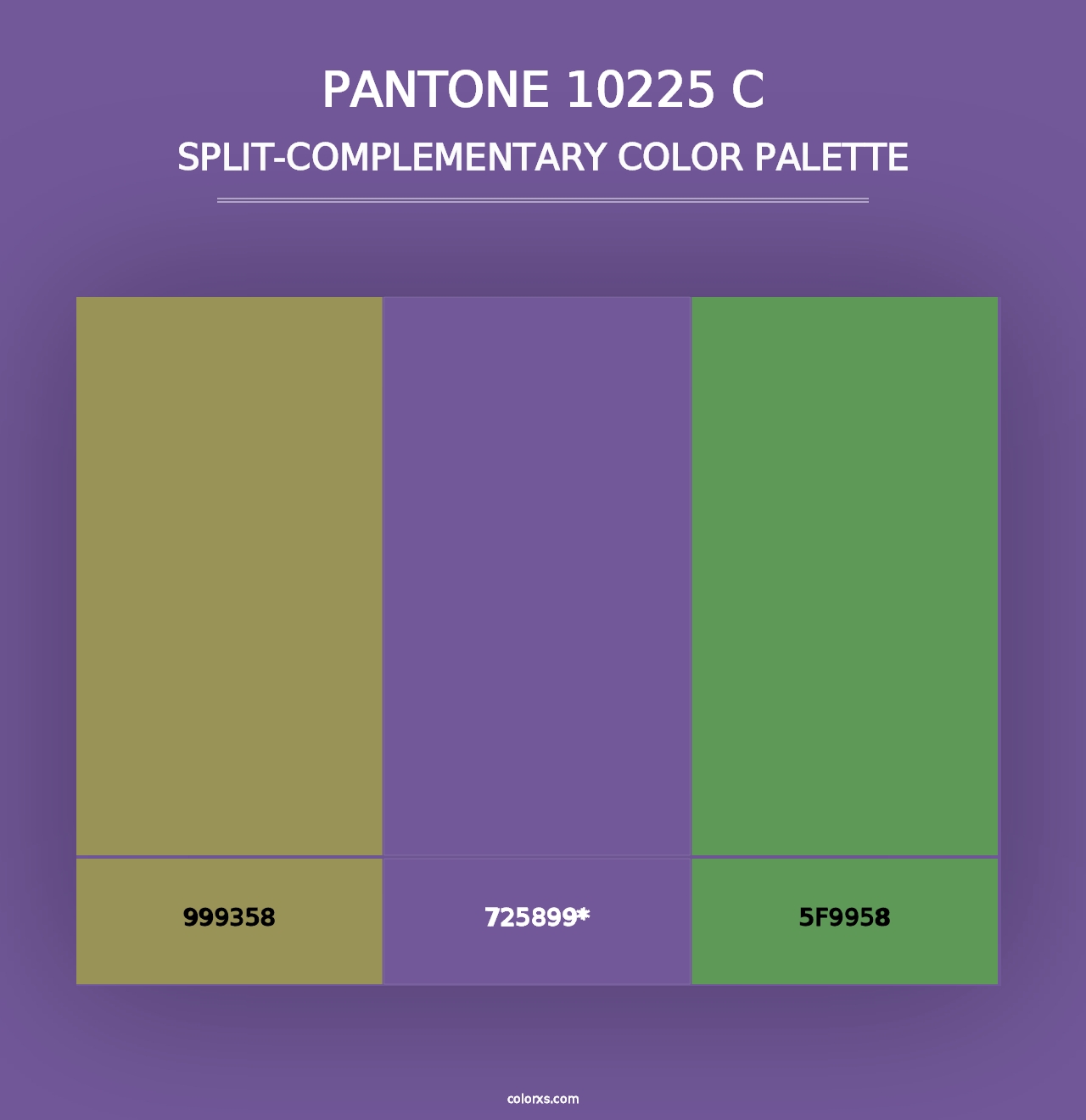 PANTONE 10225 C - Split-Complementary Color Palette