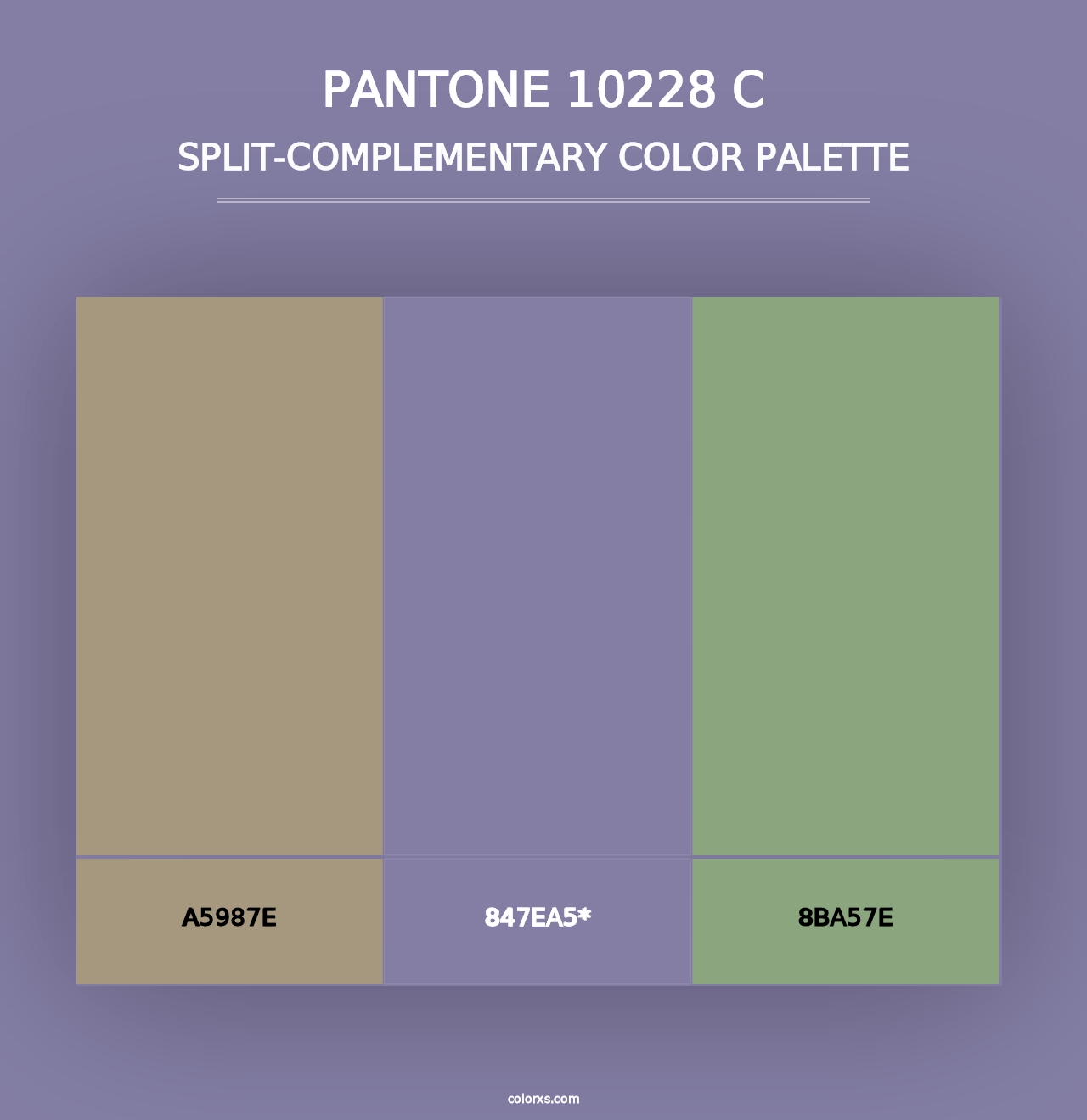 PANTONE 10228 C - Split-Complementary Color Palette