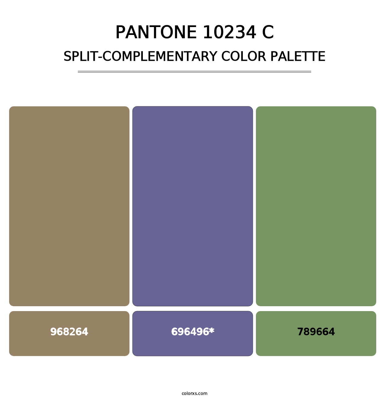 PANTONE 10234 C - Split-Complementary Color Palette